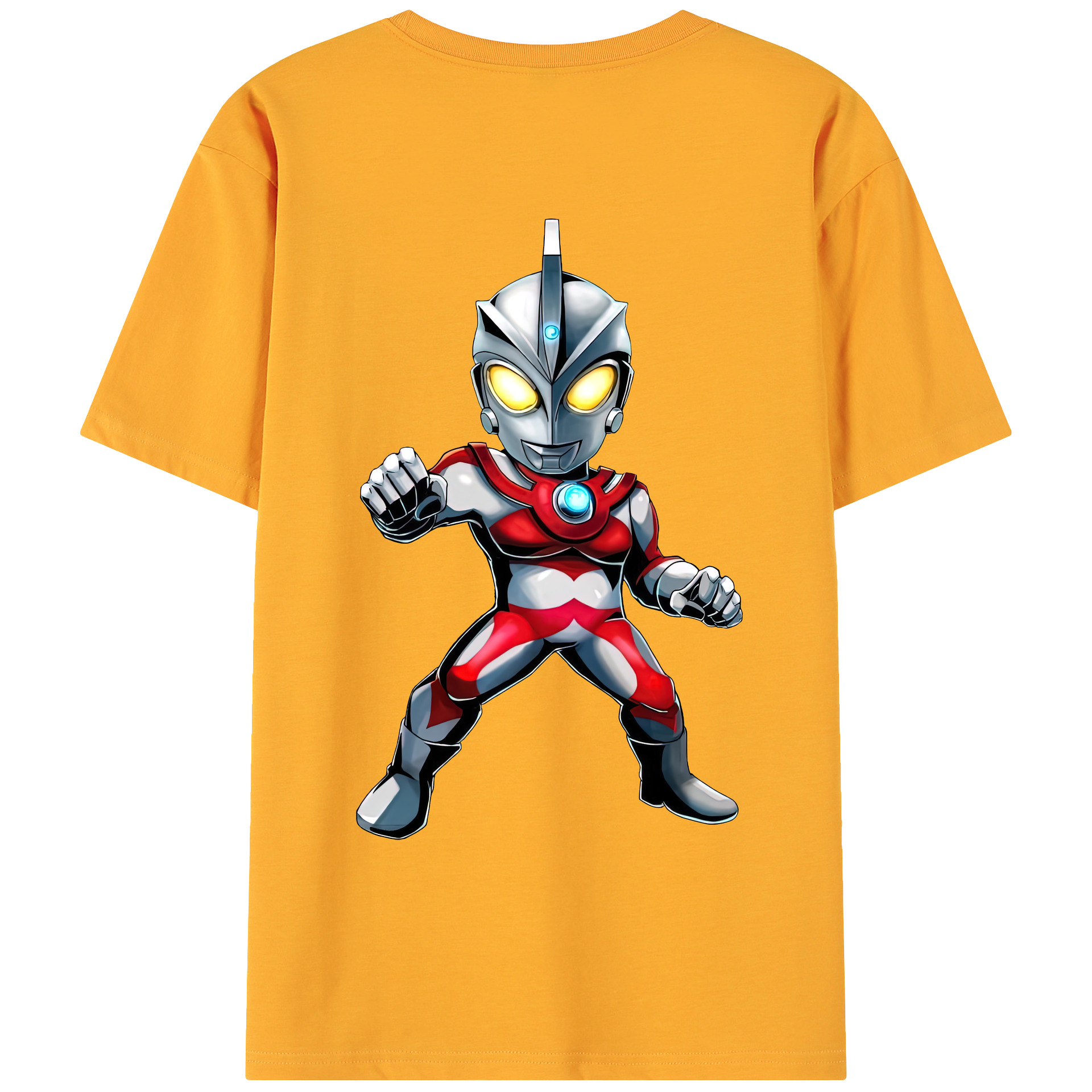 （画像用） ウルトラマン Ultraman 綿100％ メンズ半袖Tシャツ（バックプリント） 通気性
