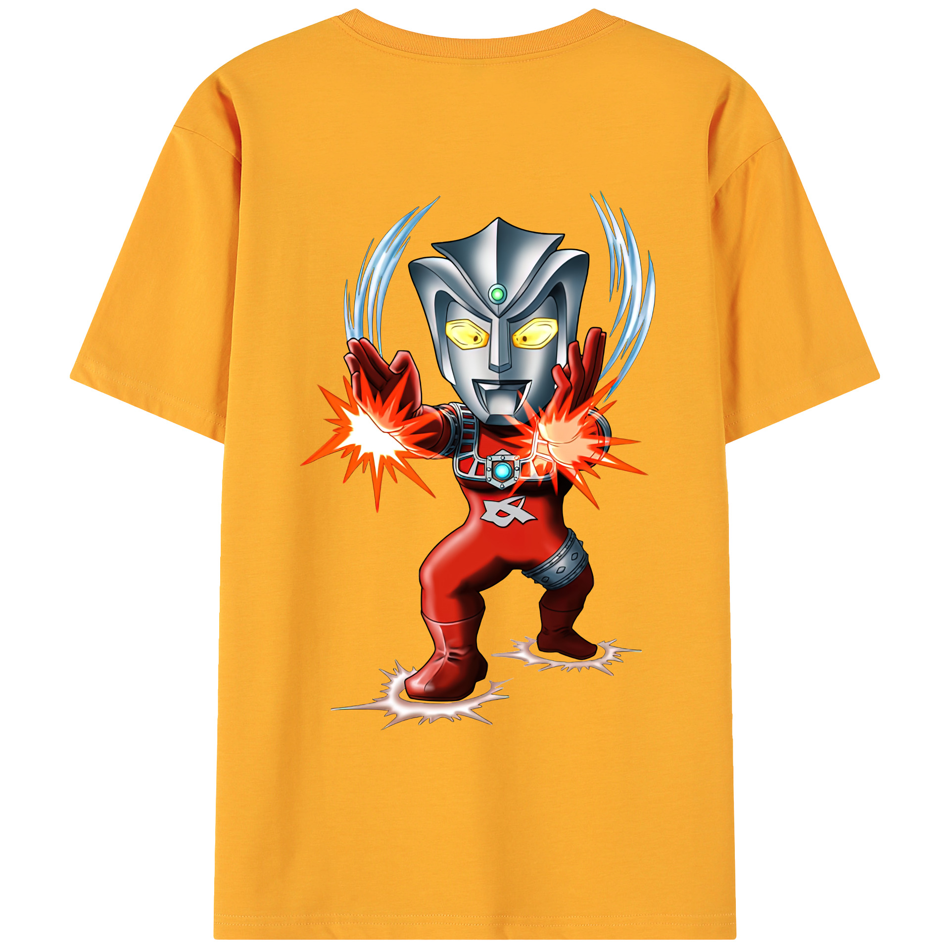 （画像用） ウルトラマン Ultraman 綿100％ メンズ半袖Tシャツ（バックプリント） 通気性