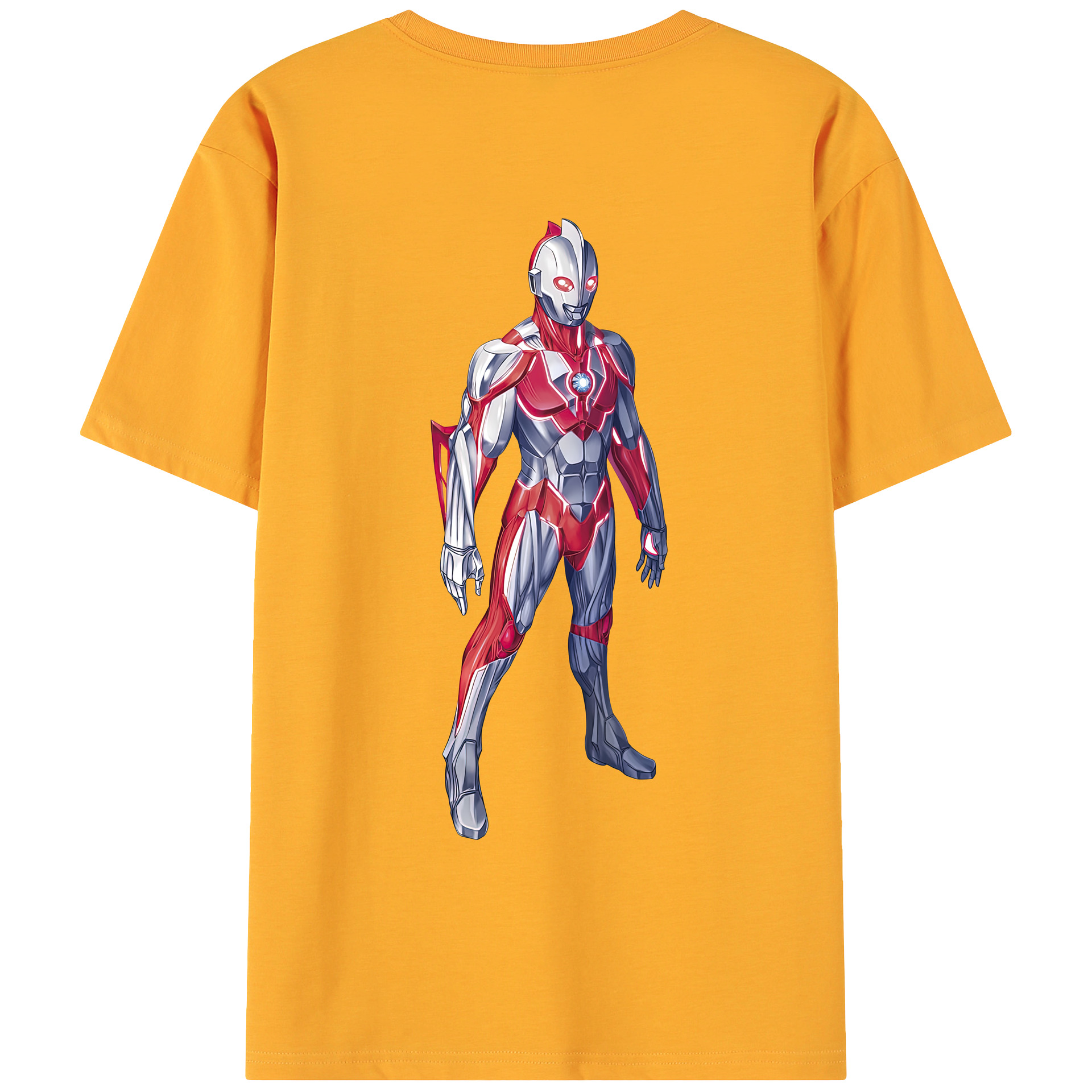 （画像用） ウルトラマン Ultraman 綿100％ メンズ半袖Tシャツ（バックプリント） 通気性