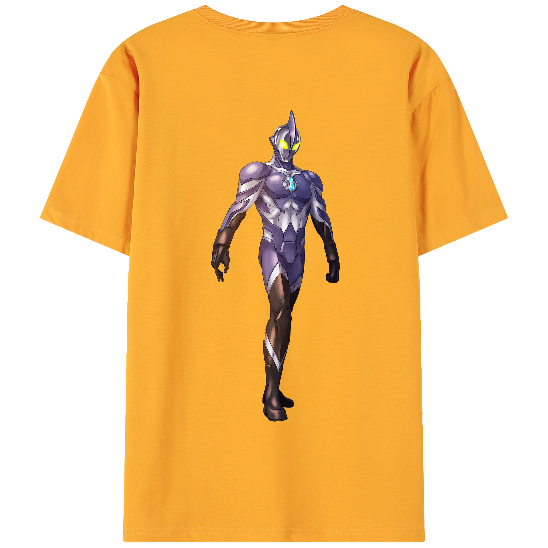 （画像用） ウルトラマン Ultraman 綿100％ メンズ半袖Tシャツ（バックプリント） 通気性