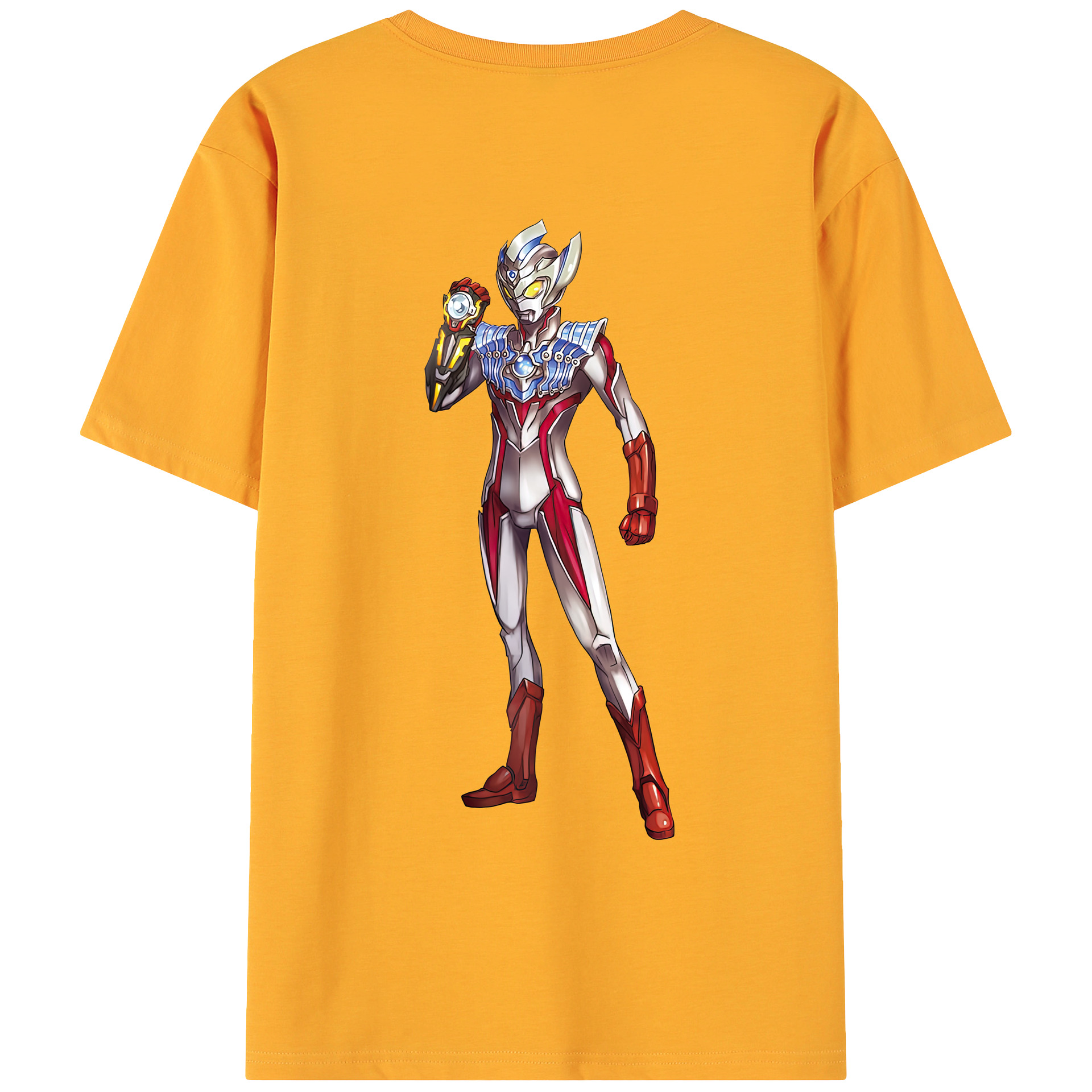 （画像用） ウルトラマン Ultraman 綿100％ メンズ半袖Tシャツ（バックプリント） 通気性