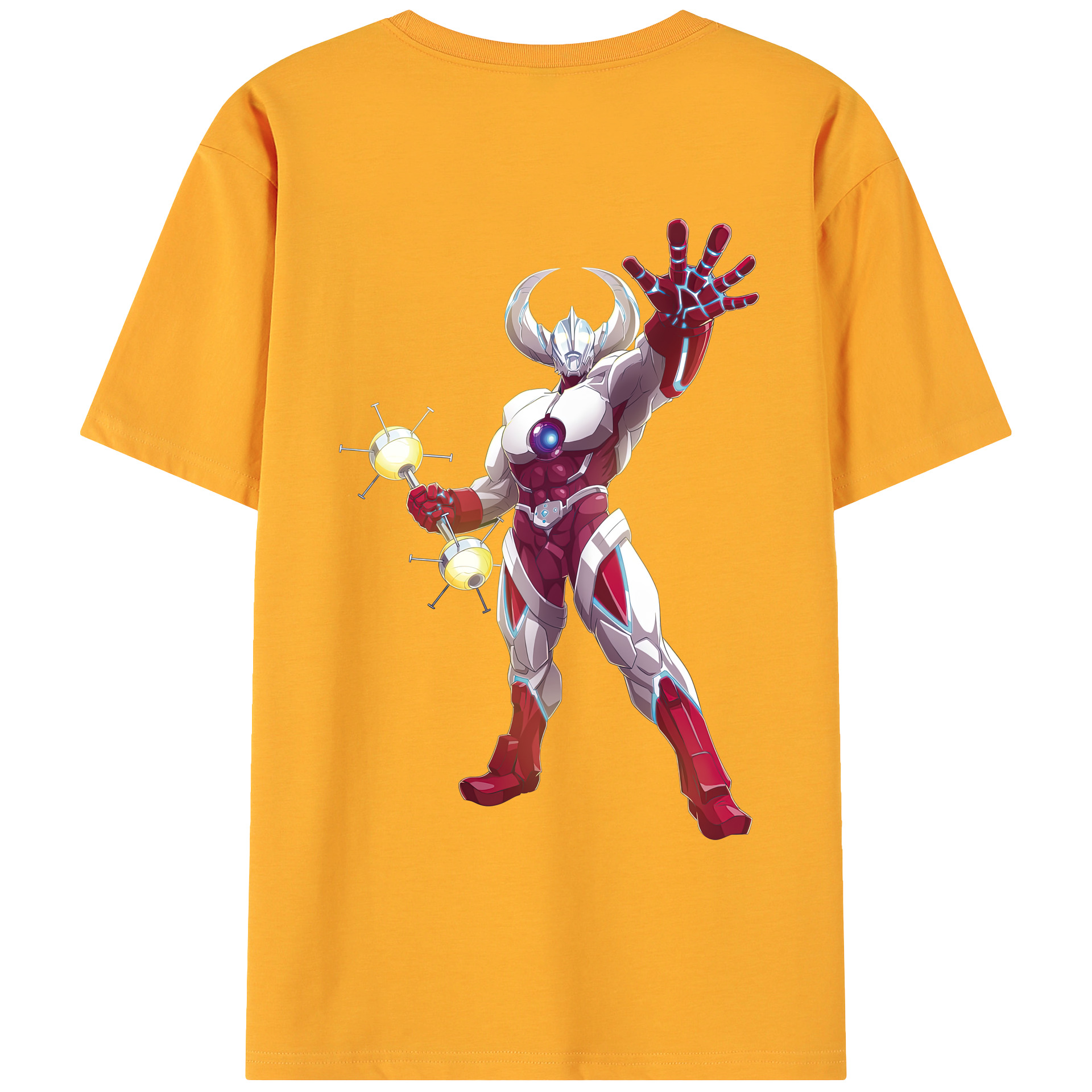 （画像用） ウルトラマン Ultraman 綿100％ メンズ半袖Tシャツ（バックプリント） 通気性
