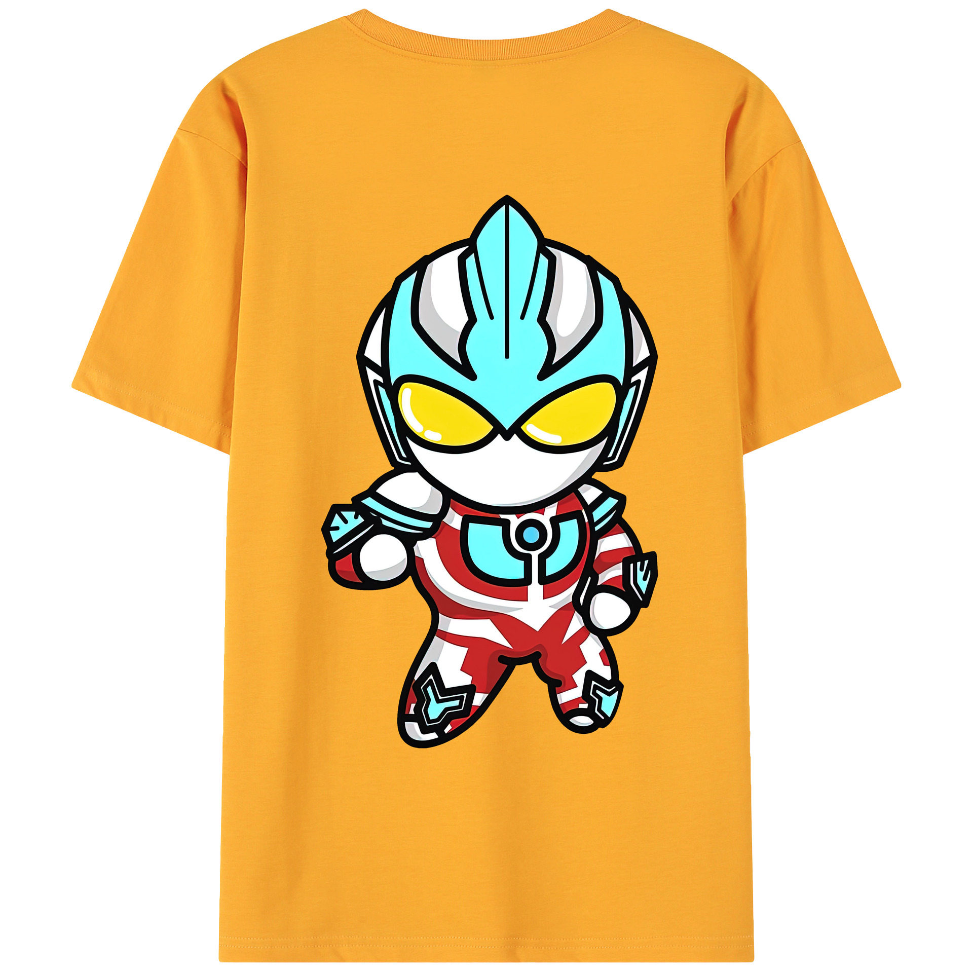 （画像用） ウルトラマン Ultraman 綿100％ メンズ半袖Tシャツ（バックプリント） 通気性