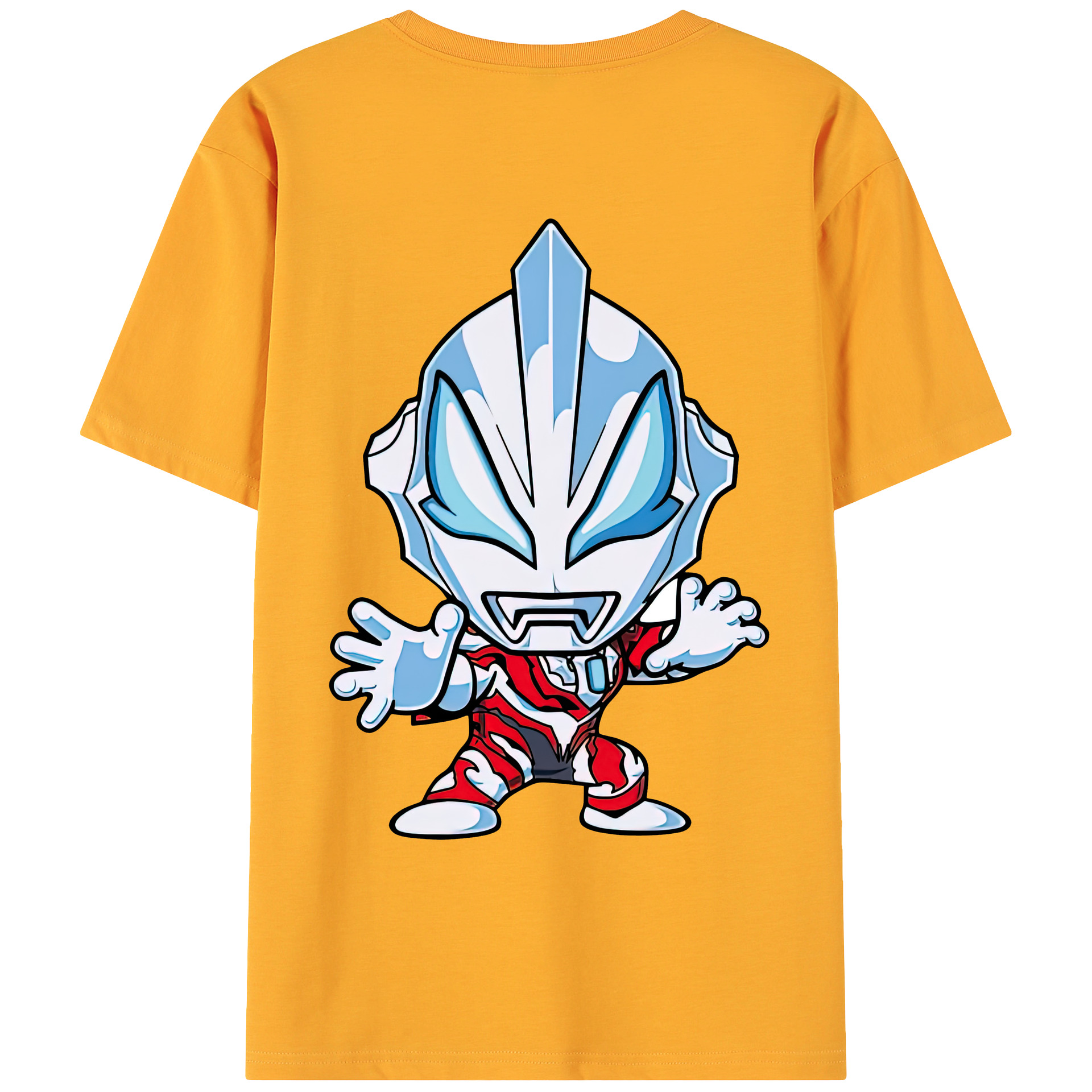 （画像用） ウルトラマン Ultraman 綿100％ メンズ半袖Tシャツ（バックプリント） 通気性