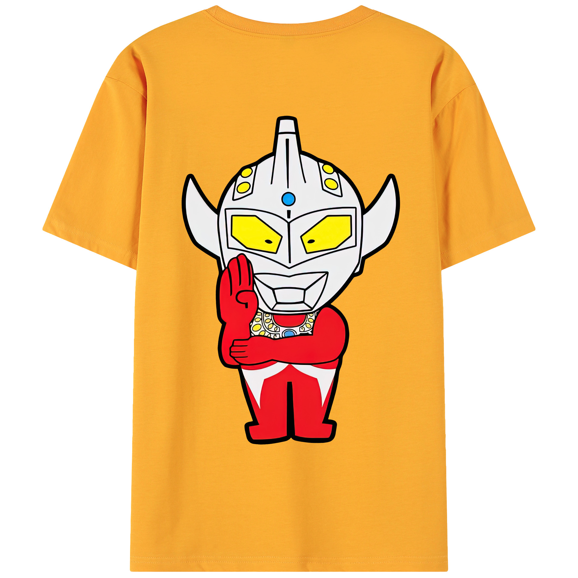（画像用） ウルトラマン Ultraman 綿100％ メンズ半袖Tシャツ（バックプリント） 通気性