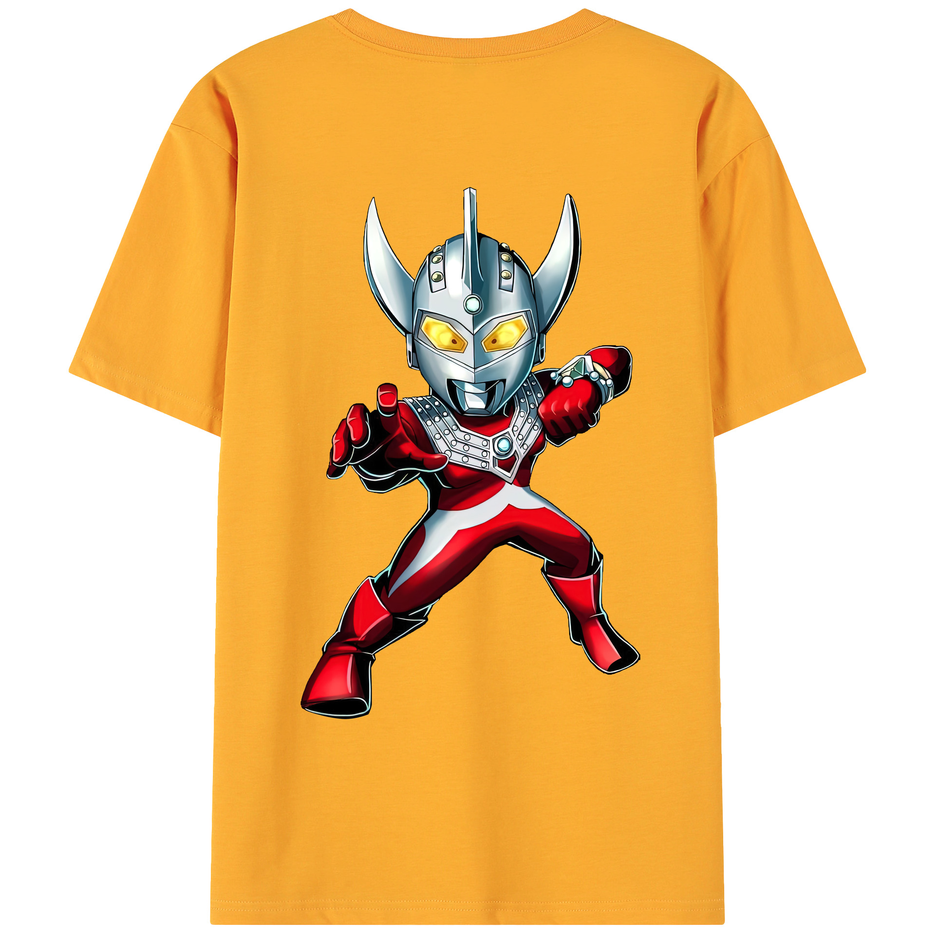 （画像用） ウルトラマン Ultraman 綿100％ メンズ半袖Tシャツ（バックプリント） 通気性