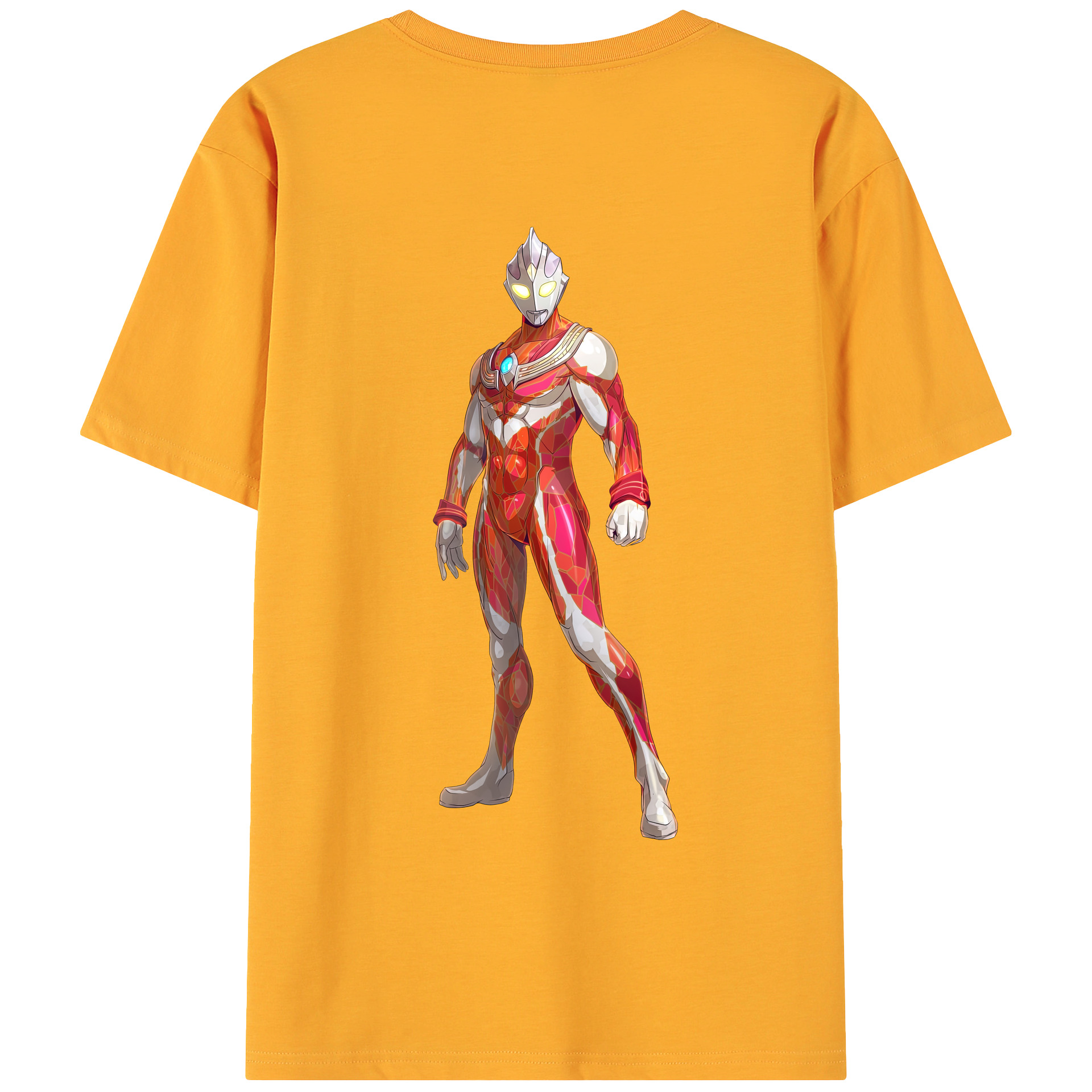 （画像用） ウルトラマン Ultraman 綿100％ メンズ半袖Tシャツ（バックプリント） 通気性