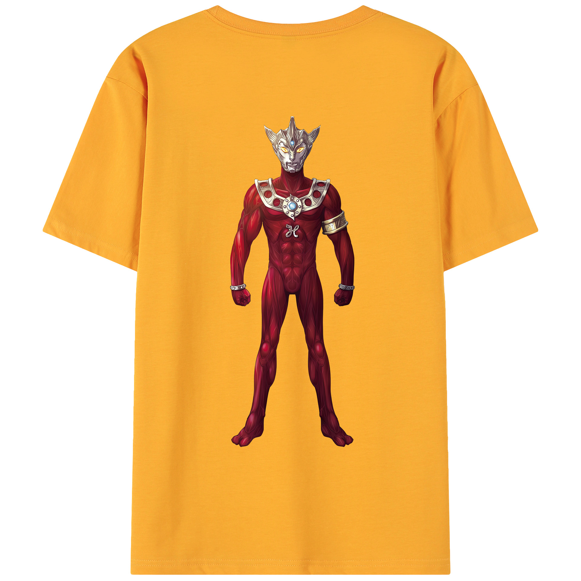 （画像用） ウルトラマン Ultraman 綿100％ メンズ半袖Tシャツ（バックプリント） 通気性
