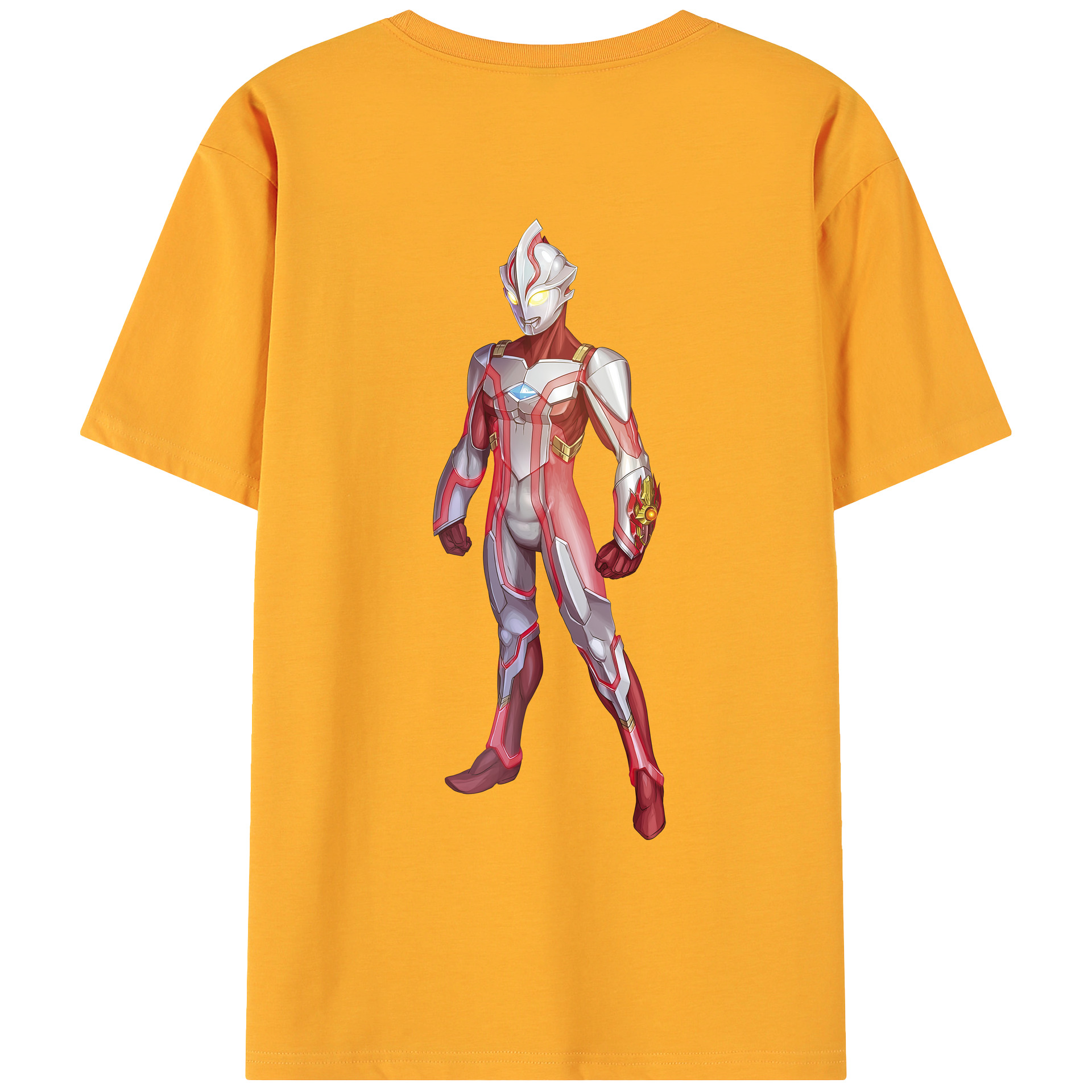 （画像用） ウルトラマン Ultraman 綿100％ メンズ半袖Tシャツ（バックプリント） 通気性