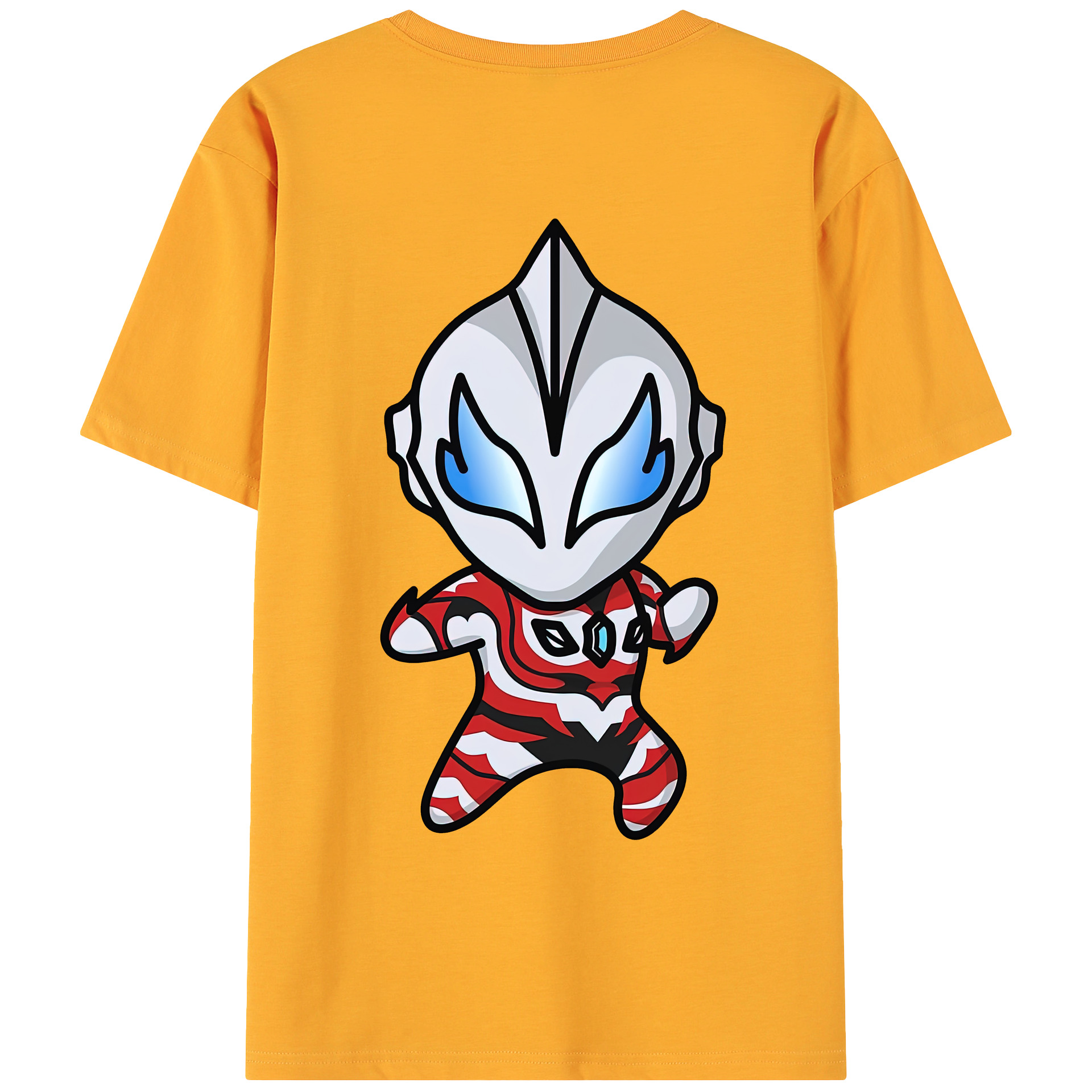 （画像用） ウルトラマン Ultraman 綿100％ メンズ半袖Tシャツ（バックプリント） 通気性