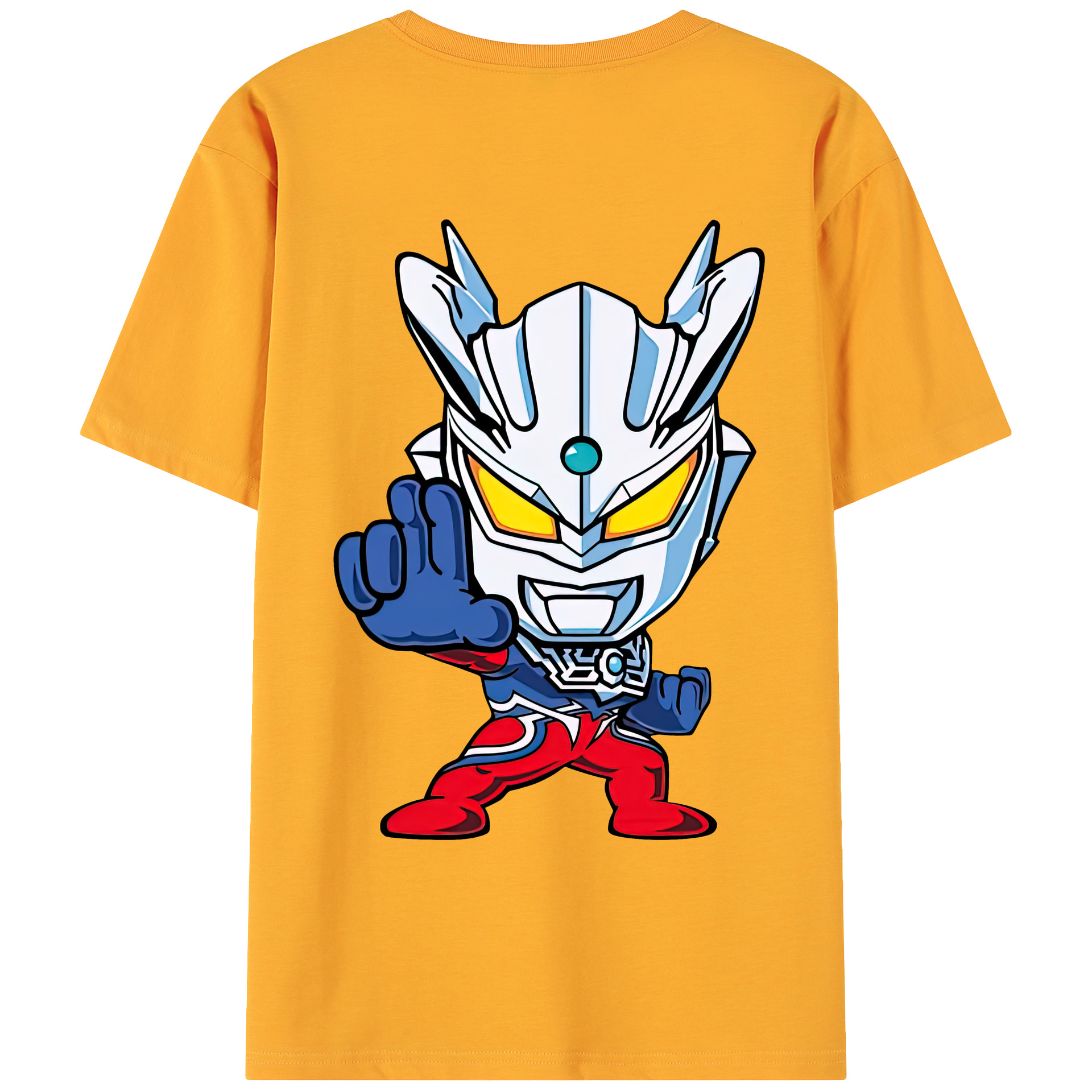 （画像用） ウルトラマン Ultraman 綿100％ メンズ半袖Tシャツ（バックプリント） 通気性