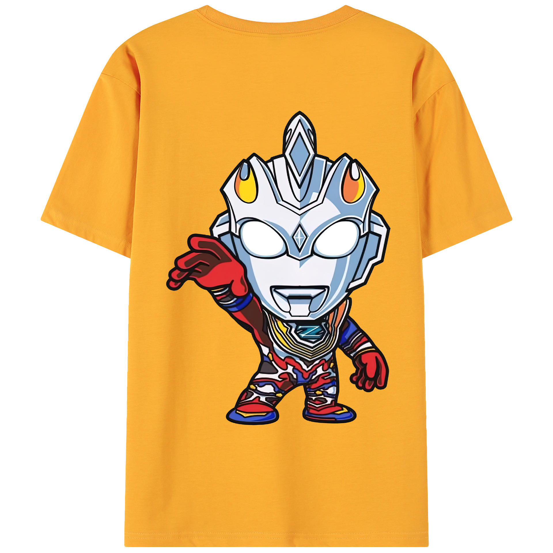 （画像用） ウルトラマン Ultraman 綿100％ メンズ半袖Tシャツ（バックプリント） 通気性