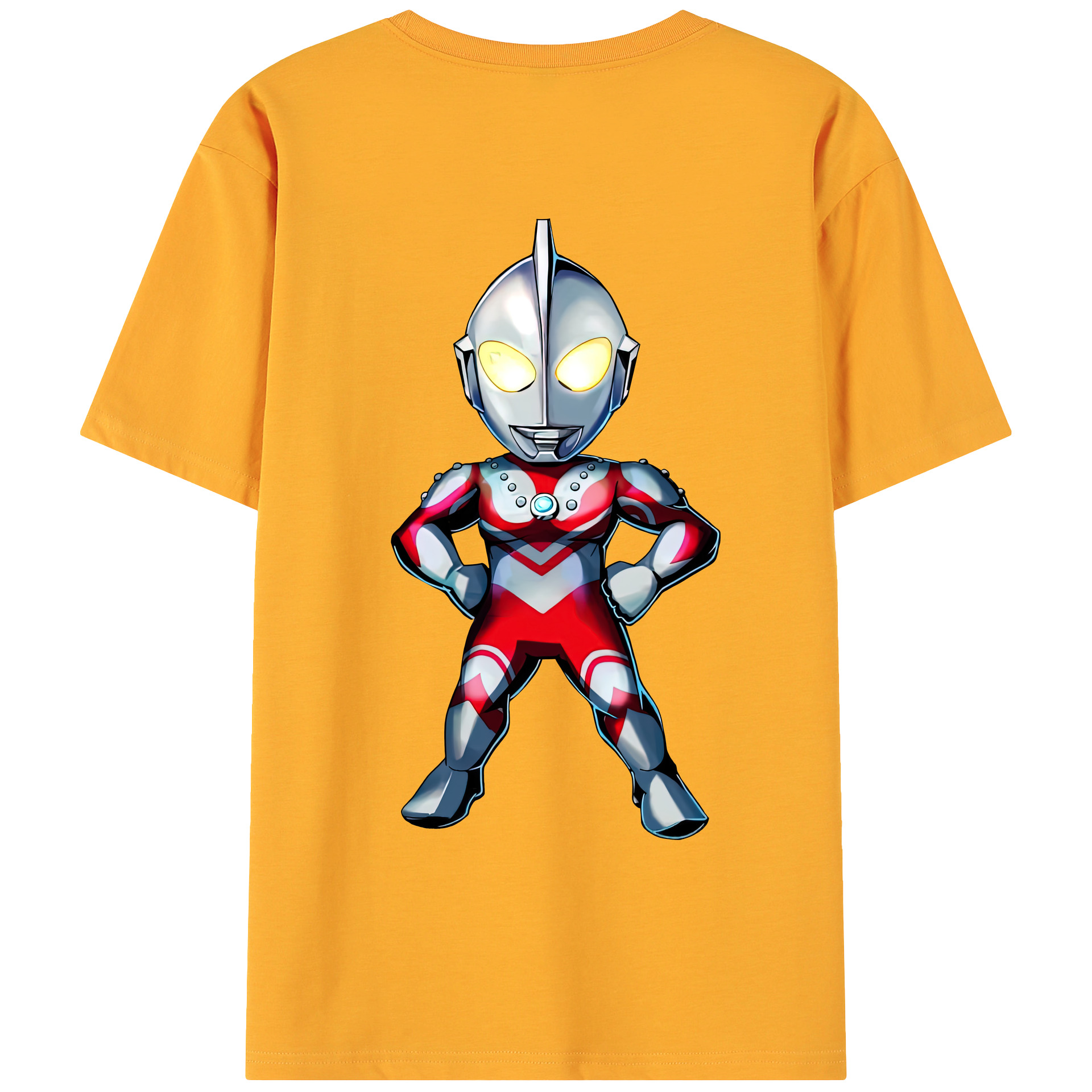 （画像用） ウルトラマン Ultraman 綿100％ メンズ半袖Tシャツ（バックプリント） 通気性