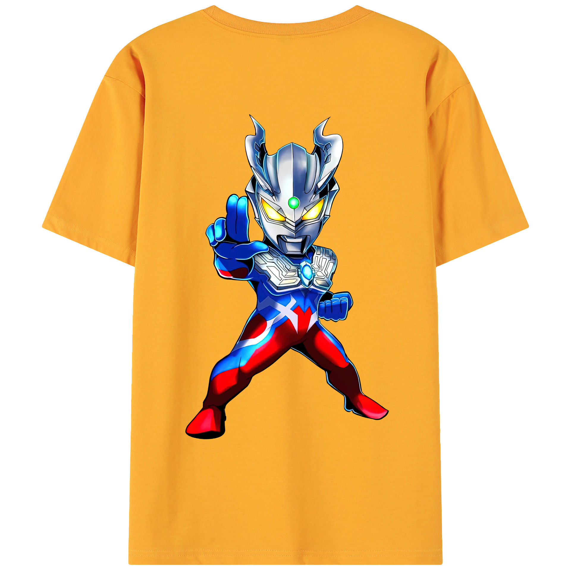 （画像用） ウルトラマン Ultraman 綿100％ メンズ半袖Tシャツ（バックプリント） 通気性