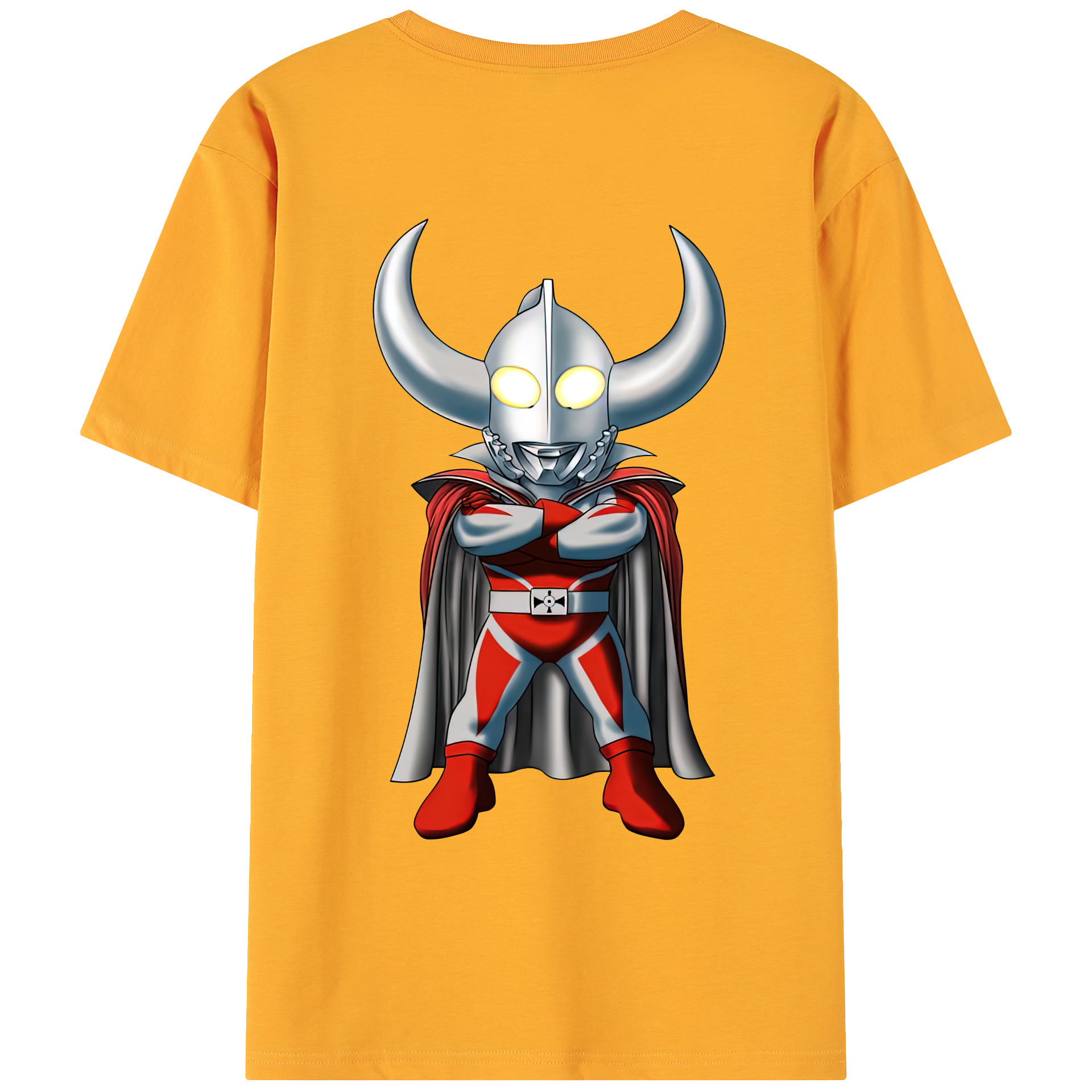 （画像用） ウルトラマン Ultraman 綿100％ メンズ半袖Tシャツ（バックプリント） 通気性