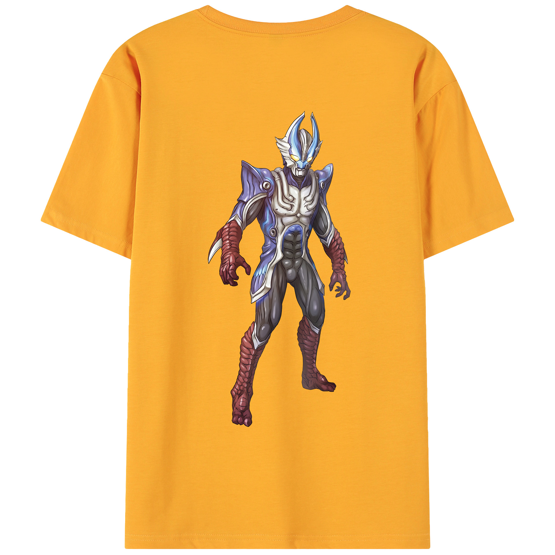 （画像用） ウルトラマン Ultraman 綿100％ メンズ半袖Tシャツ（バックプリント） 通気性