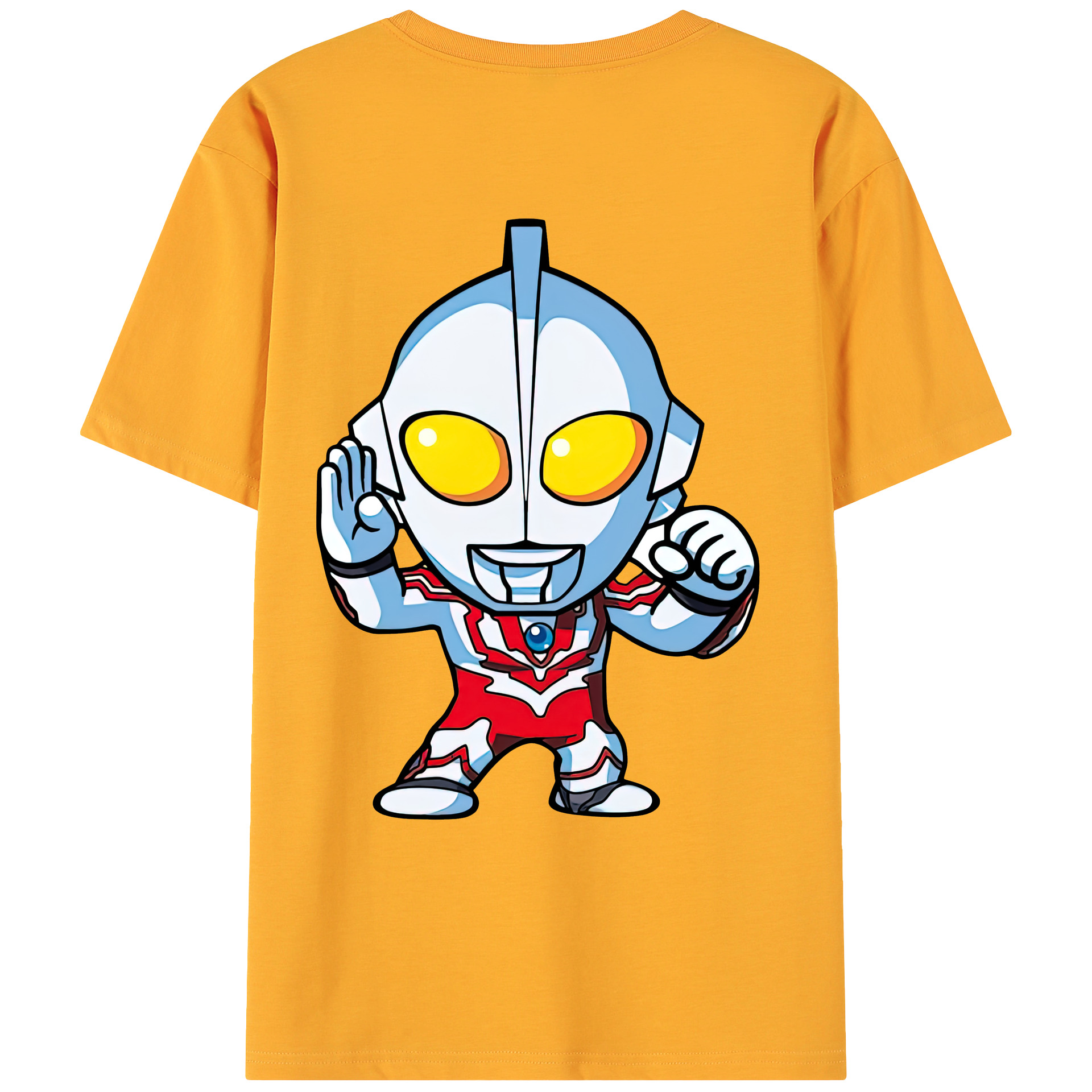 （画像用） ウルトラマン Ultraman 綿100％ メンズ半袖Tシャツ（バックプリント） 通気性