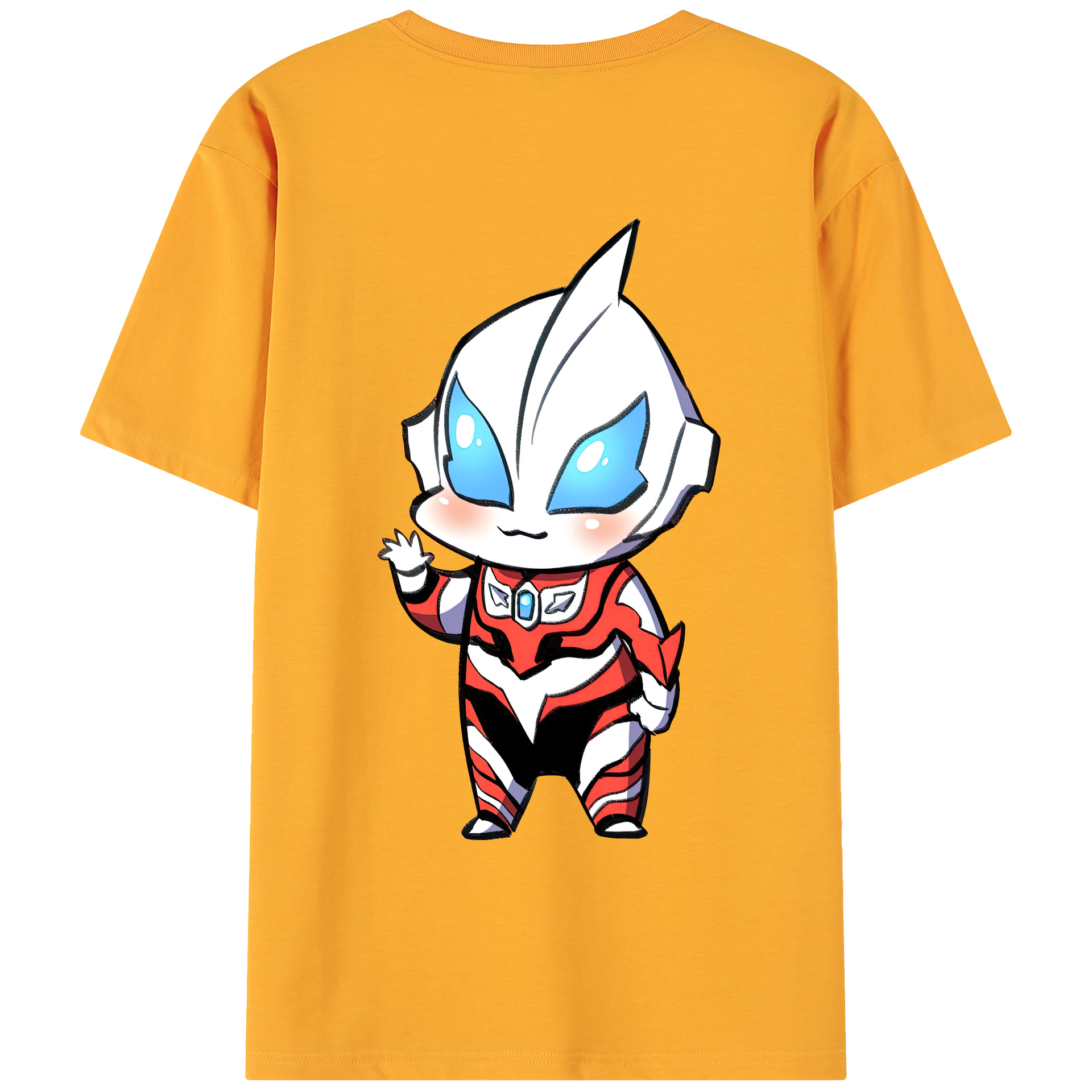 （画像用） ウルトラマン Ultraman 綿100％ メンズ半袖Tシャツ（バックプリント） 通気性