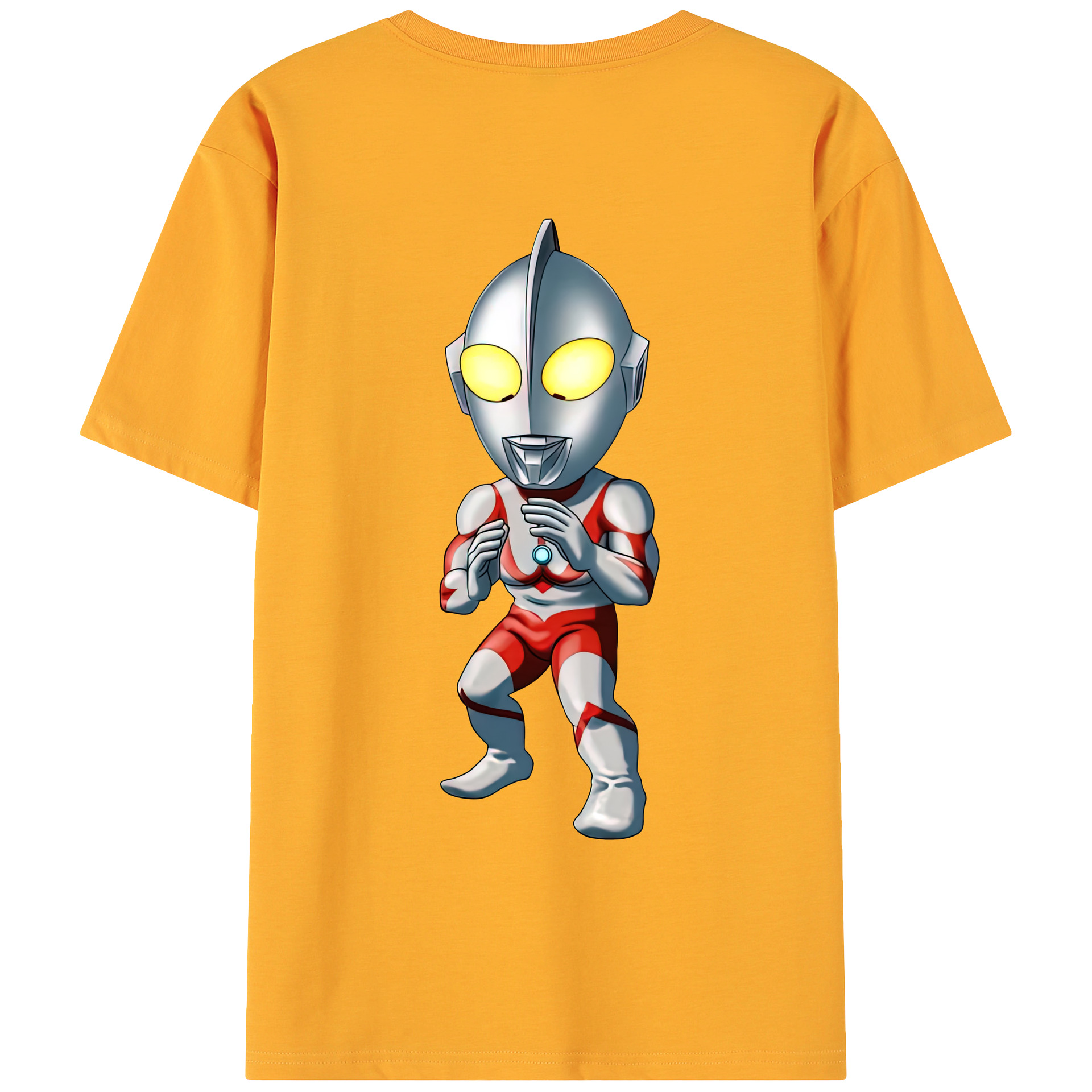 （画像用） ウルトラマン Ultraman 綿100％ メンズ半袖Tシャツ（バックプリント） 通気性