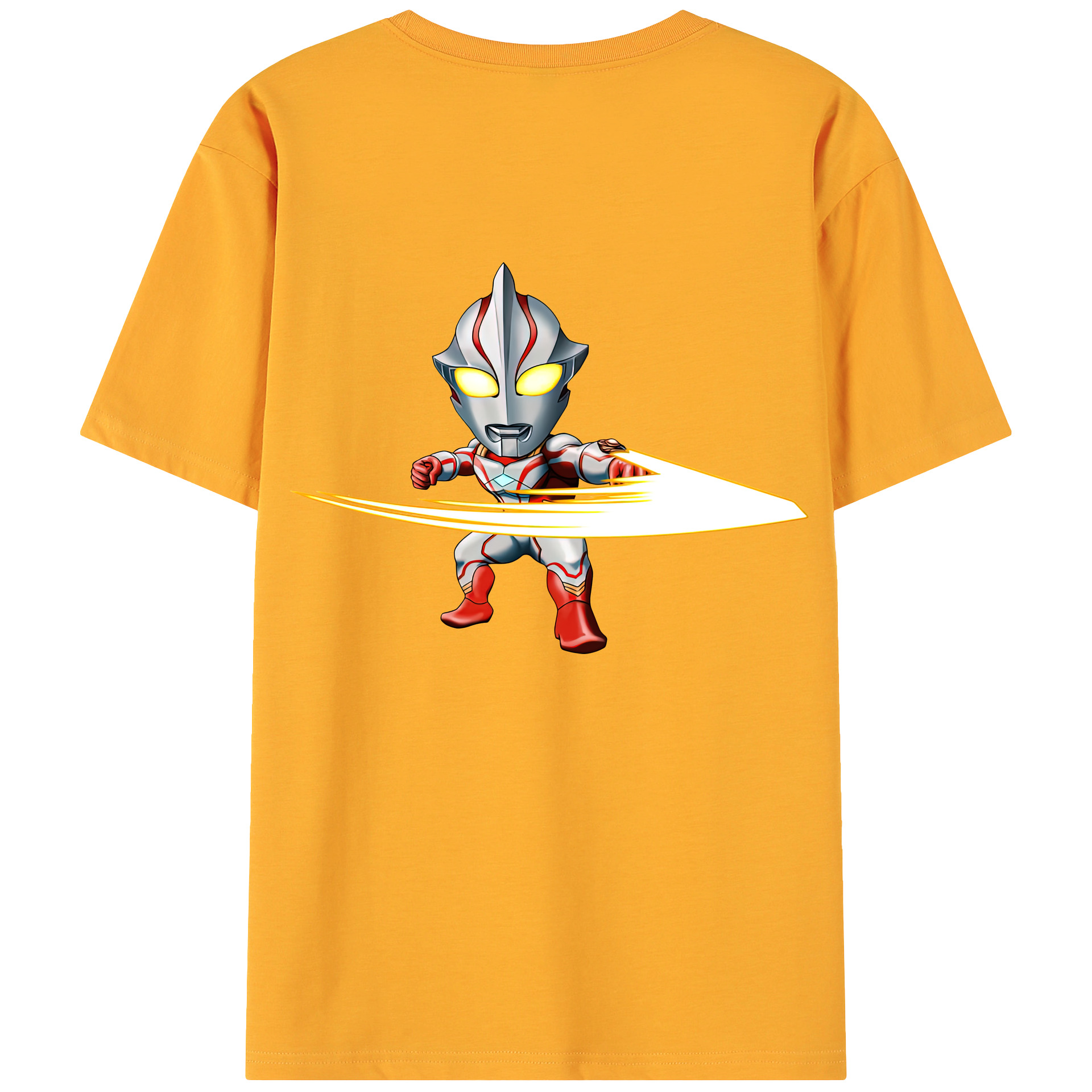 （画像用） ウルトラマン Ultraman 綿100％ メンズ半袖Tシャツ（バックプリント） 通気性