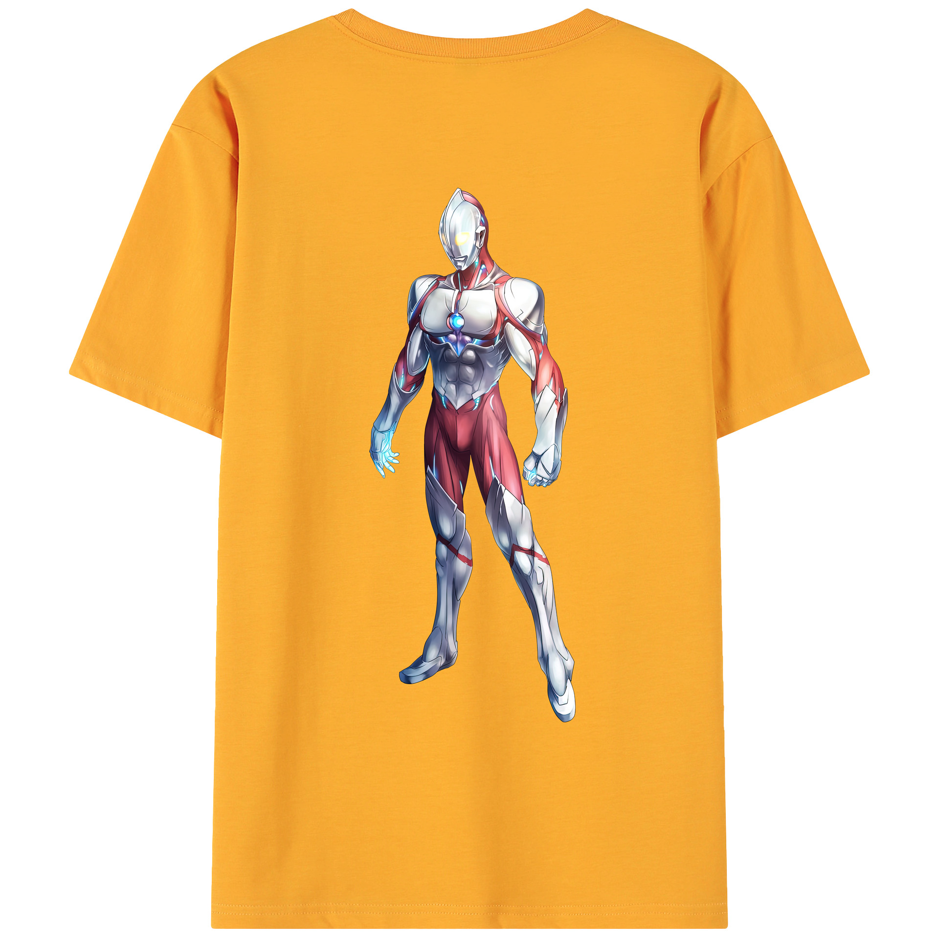 （画像用） ウルトラマン Ultraman 綿100％ メンズ半袖Tシャツ（バックプリント） 通気性