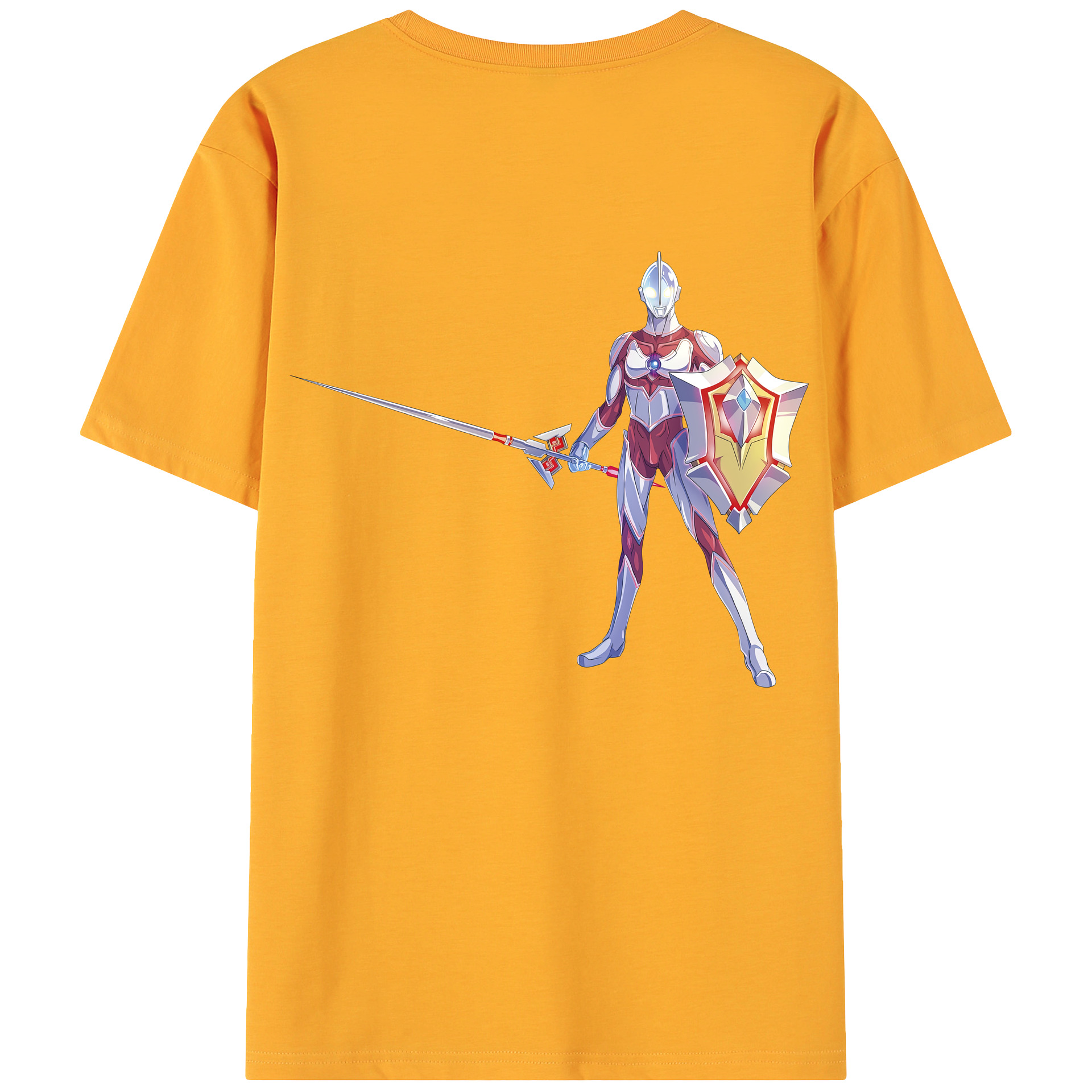（画像用） ウルトラマン Ultraman 綿100％ メンズ半袖Tシャツ（バックプリント） 通気性