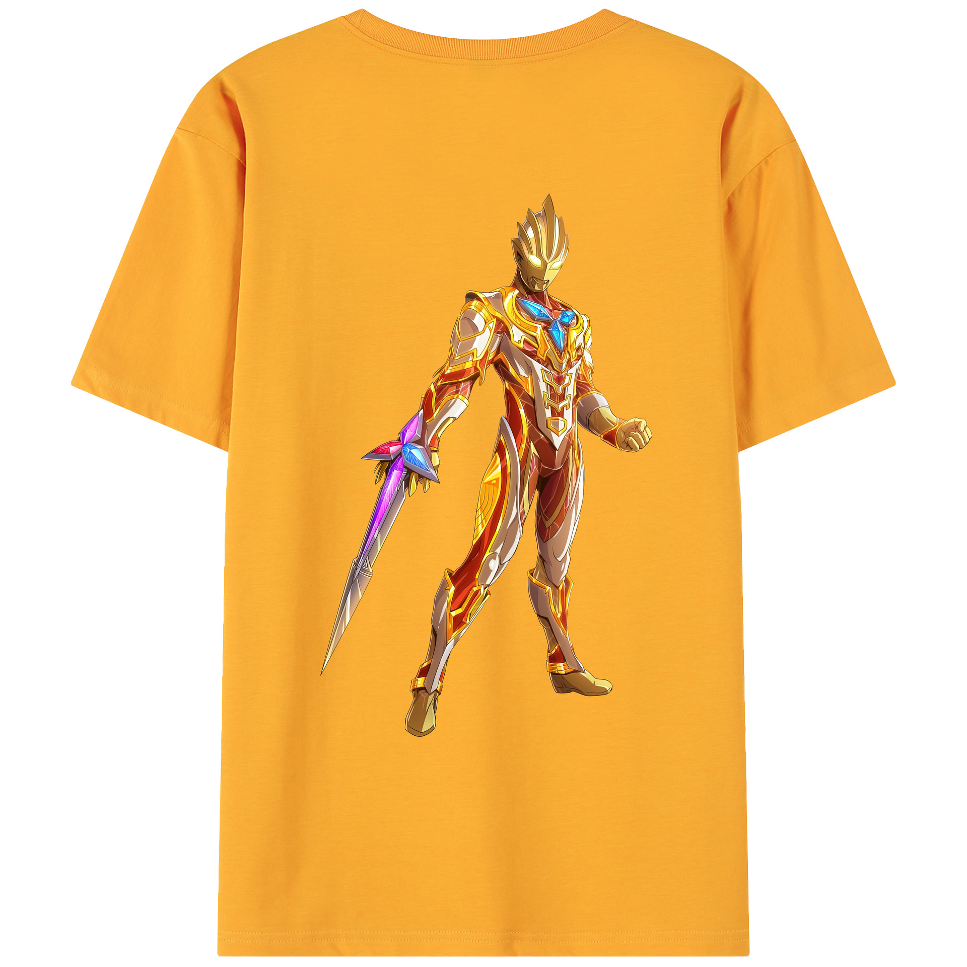 （画像用） ウルトラマン Ultraman 綿100％ メンズ半袖Tシャツ（バックプリント） 通気性