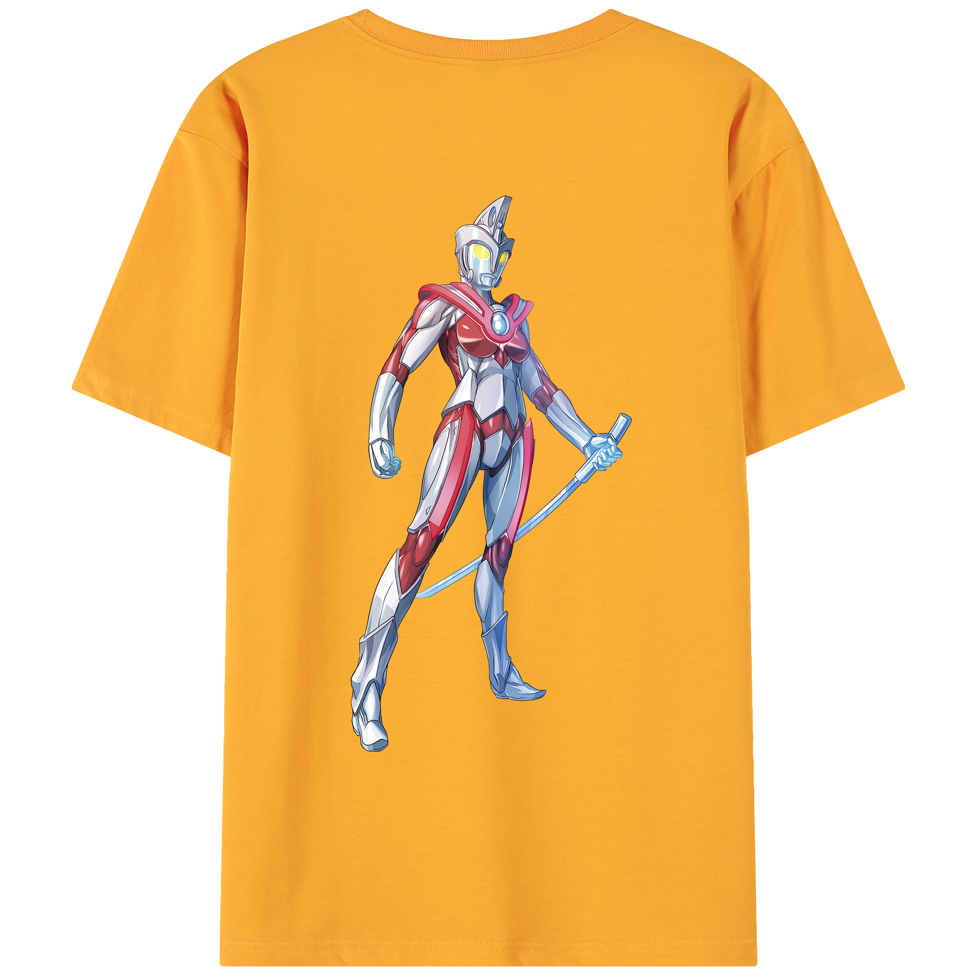 （画像用） ウルトラマン Ultraman 綿100％ メンズ半袖Tシャツ（バックプリント） 通気性