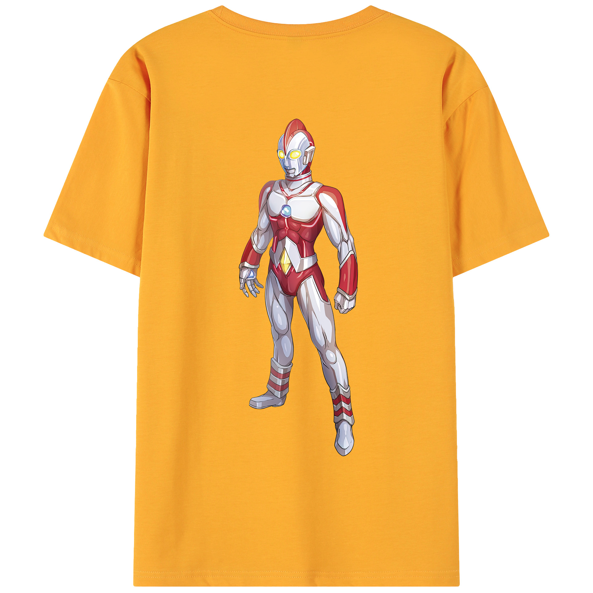 （画像用） ウルトラマン Ultraman 綿100％ メンズ半袖Tシャツ（バックプリント） 通気性