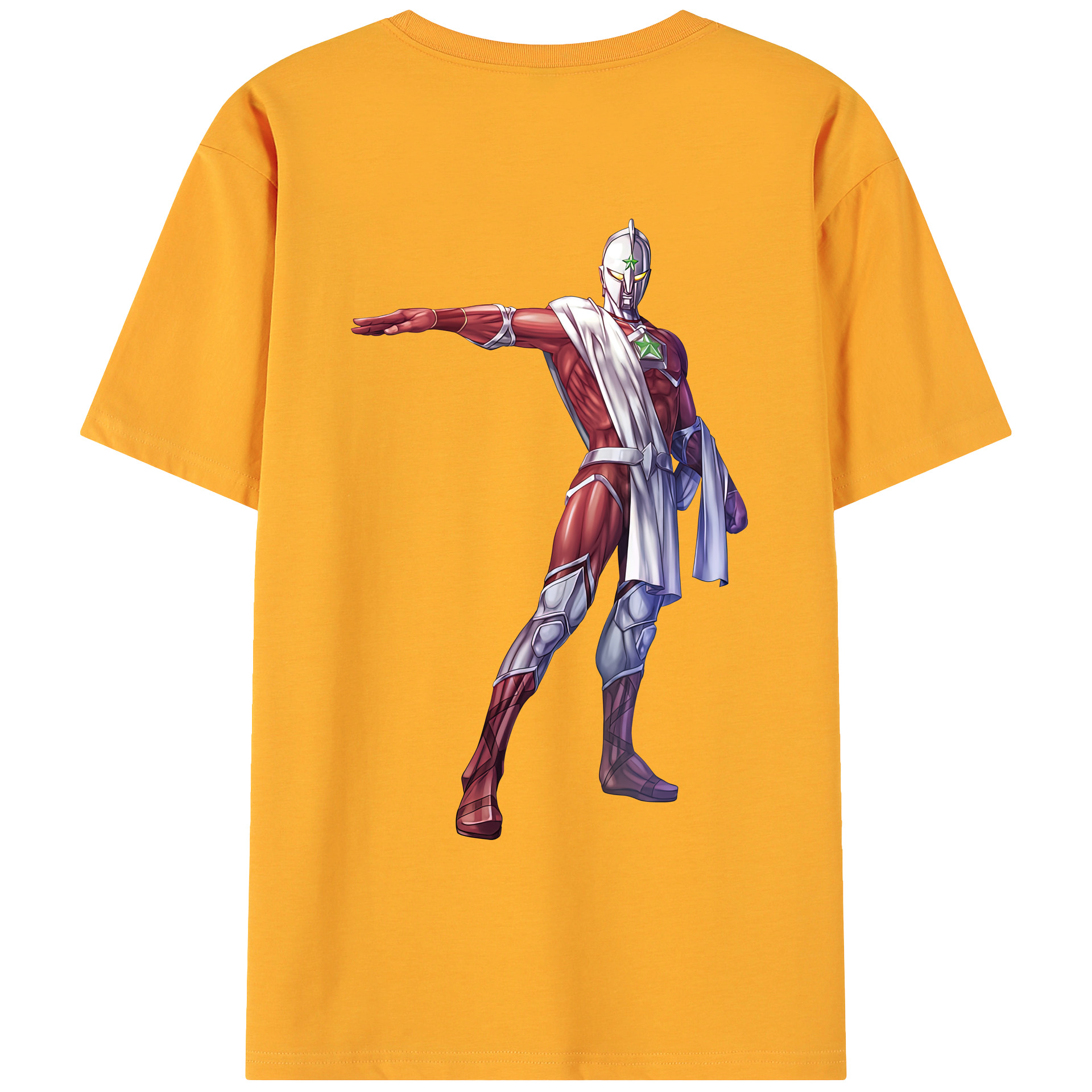 （画像用） ウルトラマン Ultraman 綿100％ メンズ半袖Tシャツ（バックプリント） 通気性
