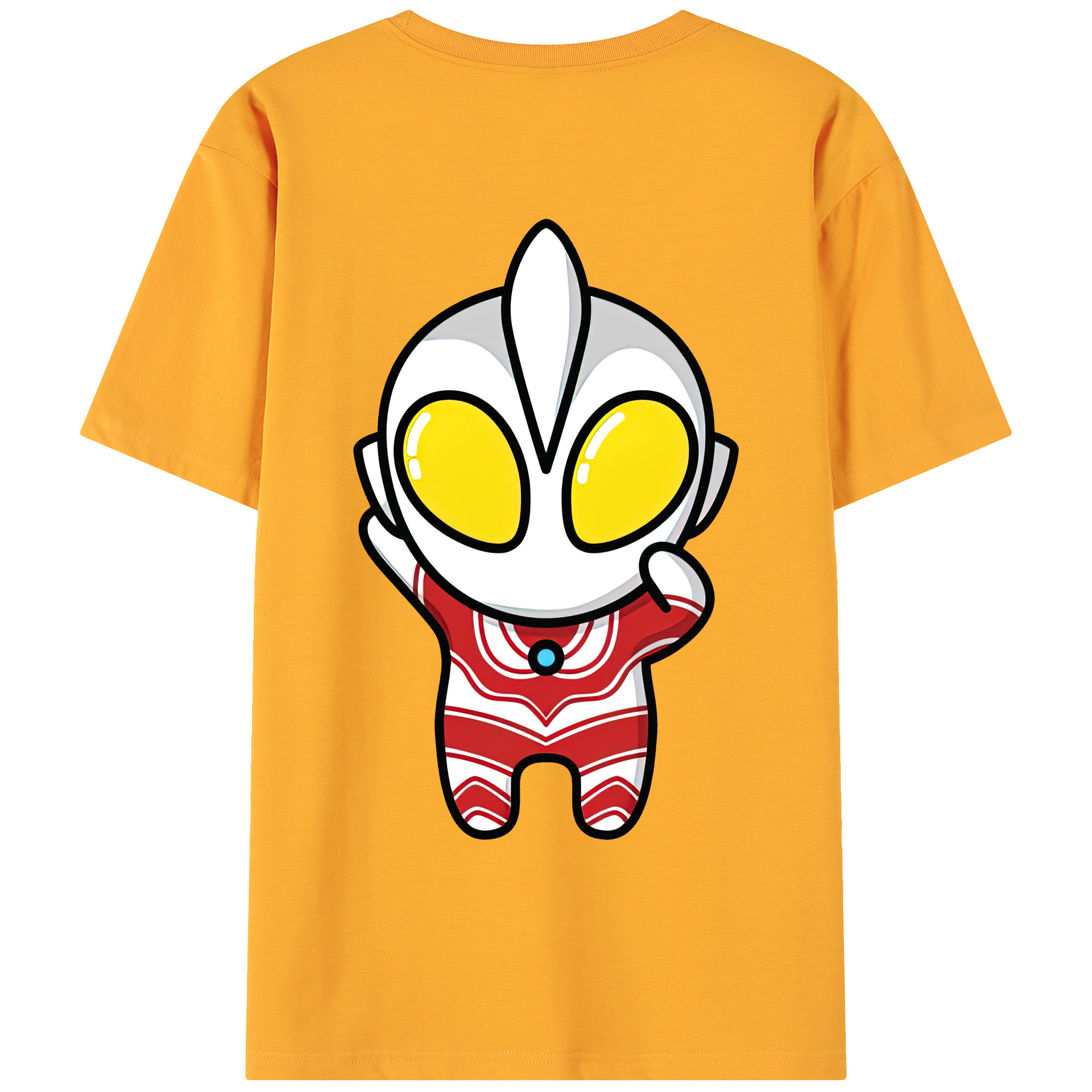 （画像用） ウルトラマン Ultraman 綿100％ メンズ半袖Tシャツ（バックプリント） 通気性