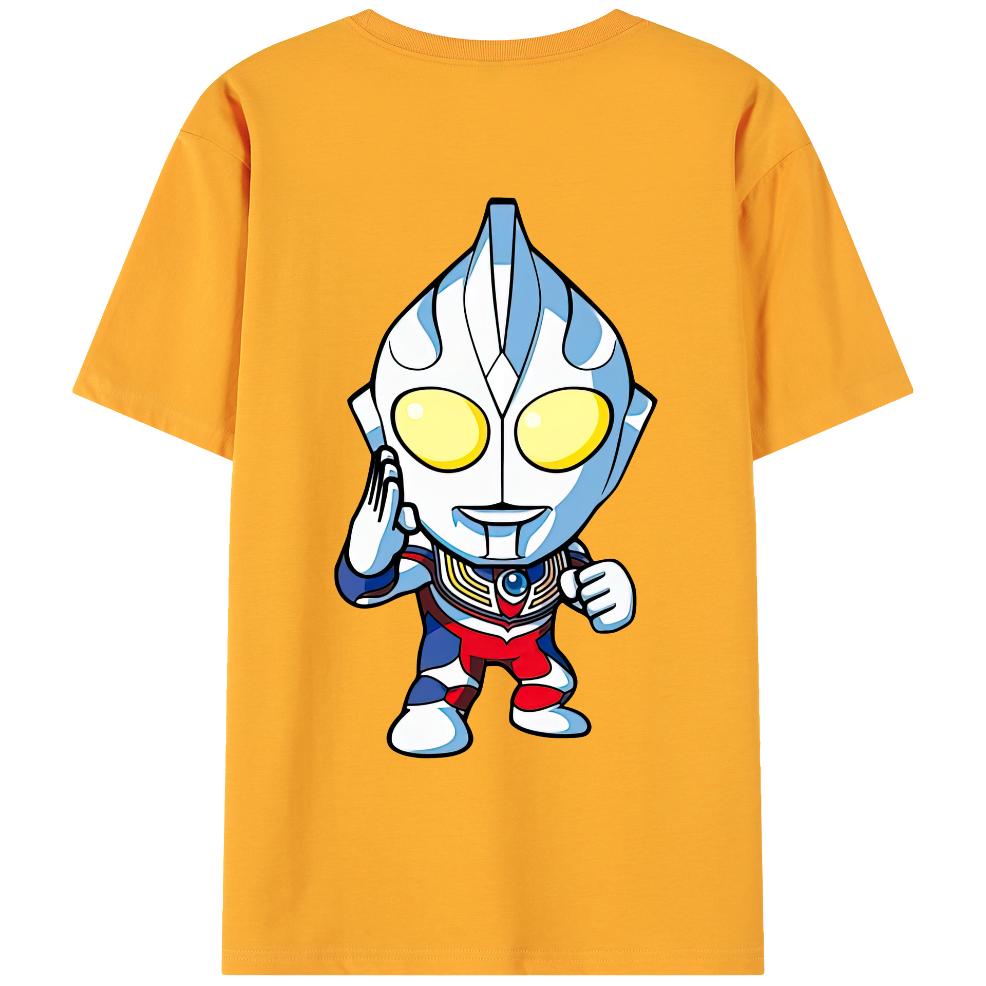 （画像用） ウルトラマン Ultraman 綿100％ メンズ半袖Tシャツ（バックプリント） 通気性