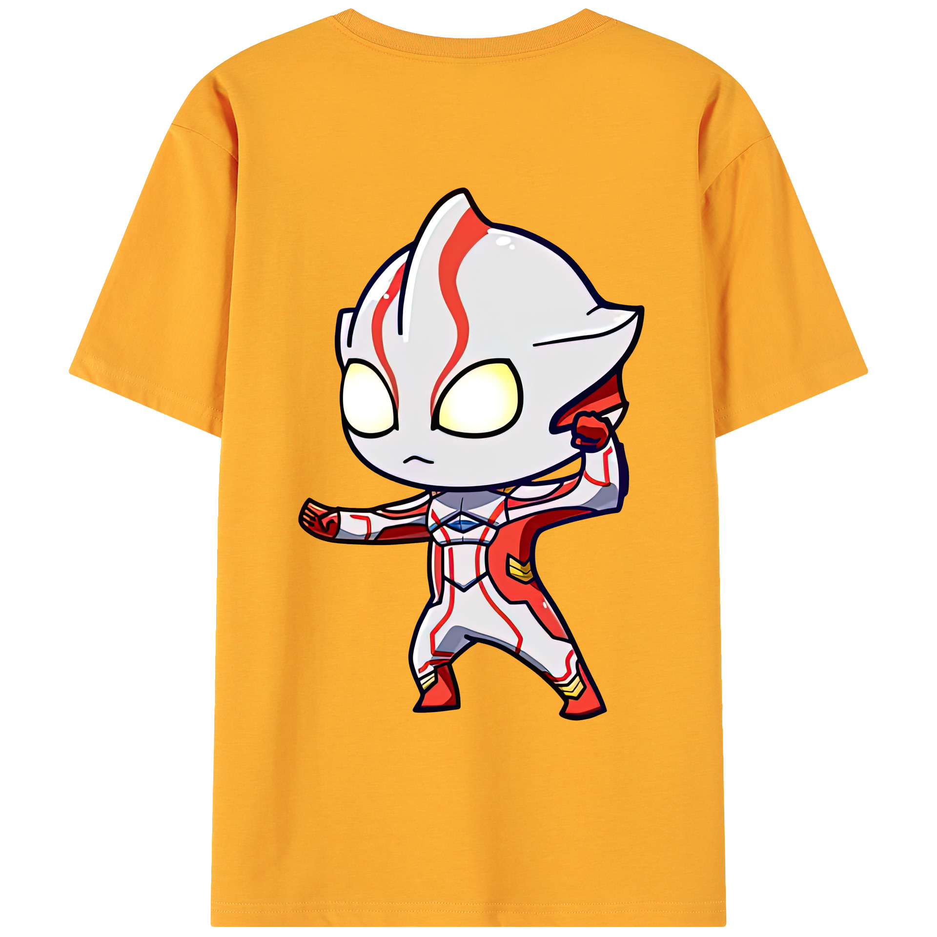 （画像用） ウルトラマン Ultraman 綿100％ メンズ半袖Tシャツ（バックプリント） 通気性