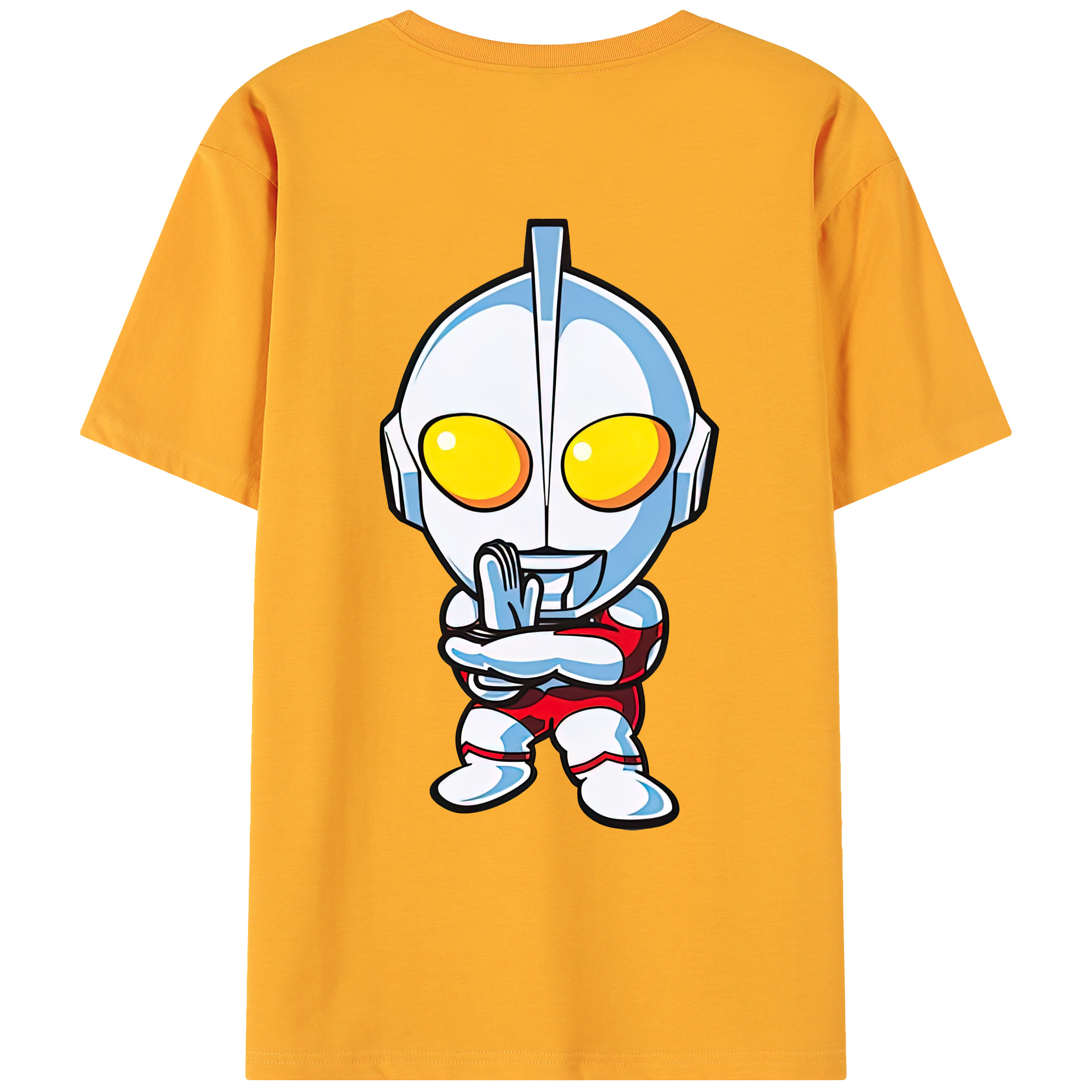 （画像用） ウルトラマン Ultraman 綿100％ メンズ半袖Tシャツ（バックプリント） 通気性