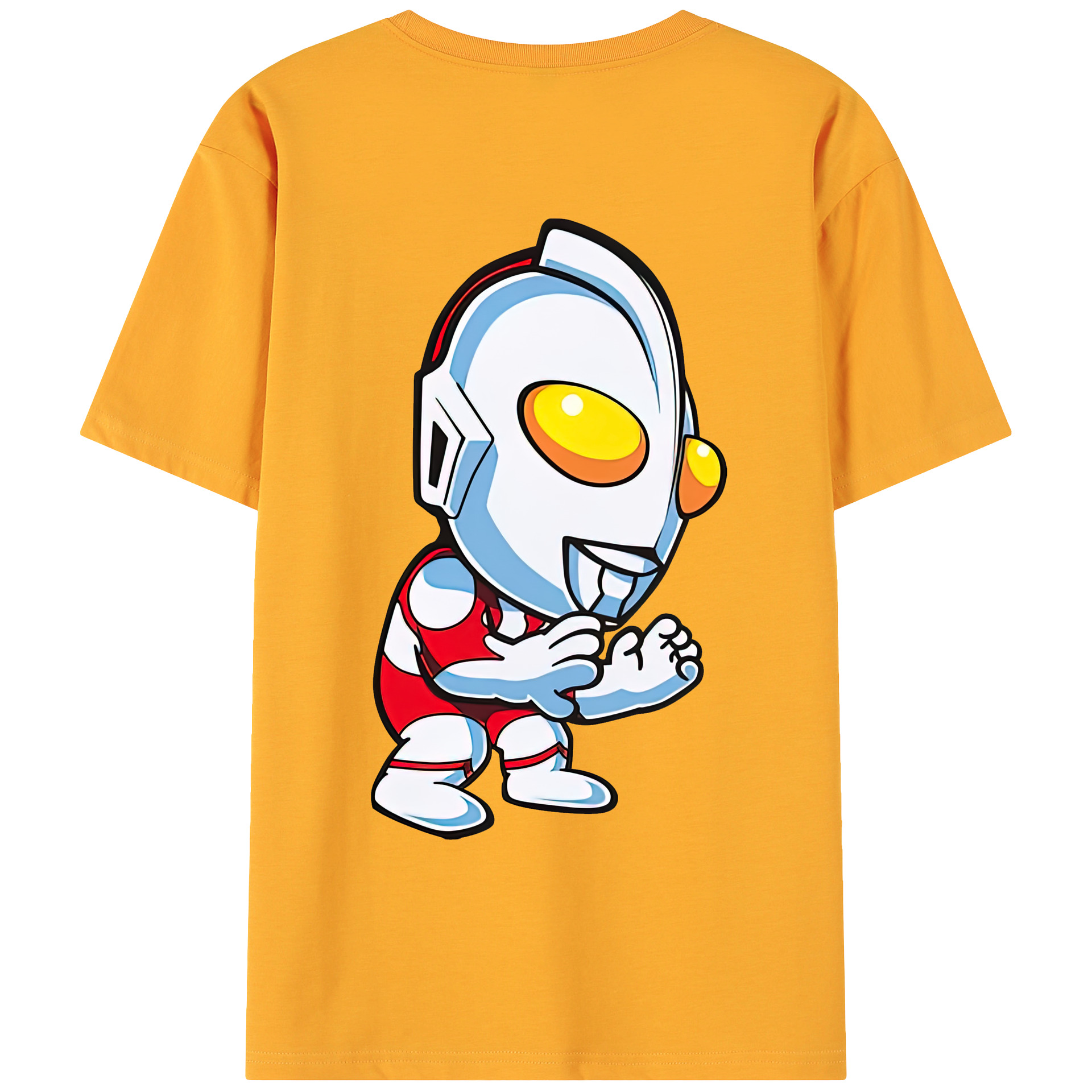 （画像用） ウルトラマン Ultraman 綿100％ メンズ半袖Tシャツ（バックプリント） 通気性