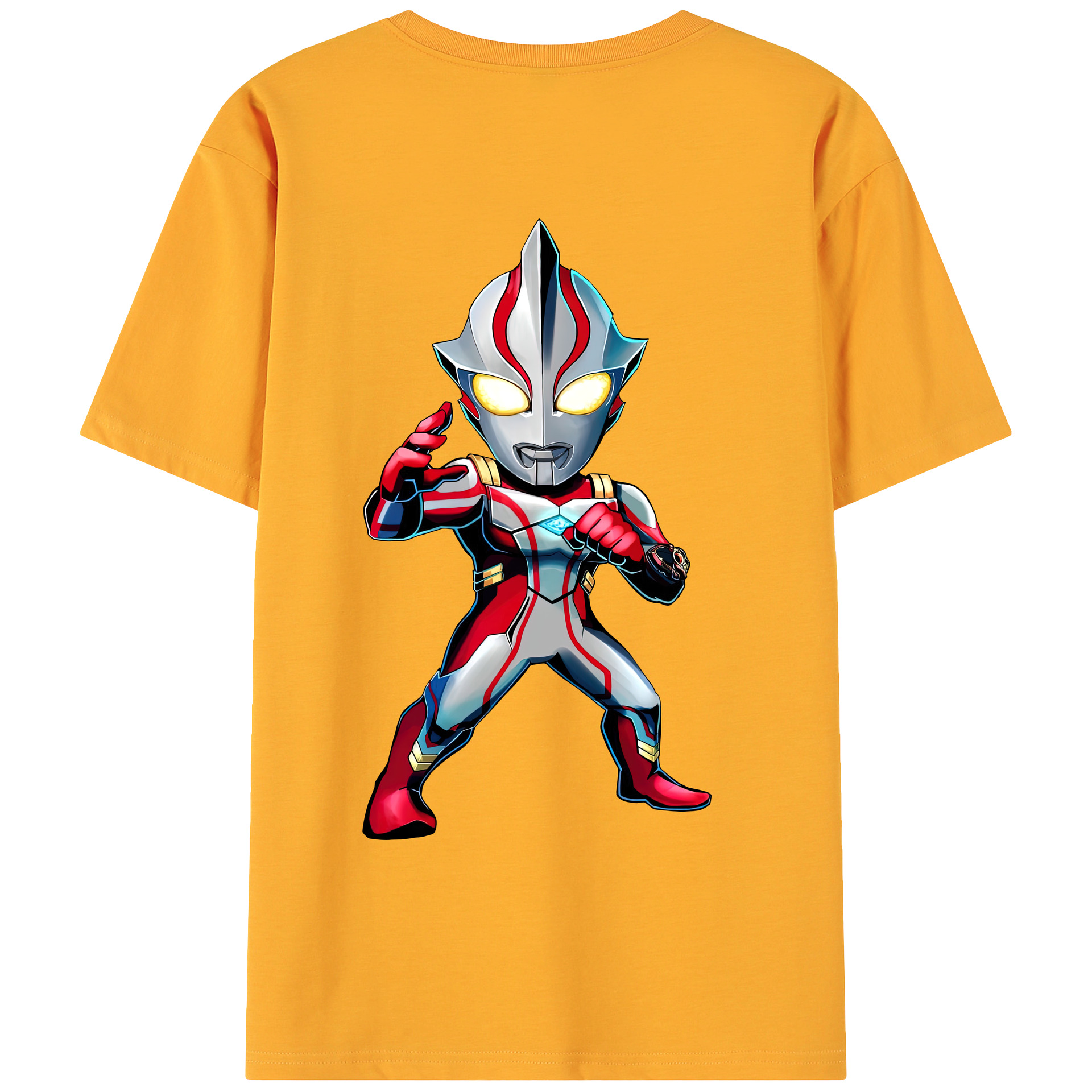 （画像用） ウルトラマン Ultraman 綿100％ メンズ半袖Tシャツ（バックプリント） 通気性