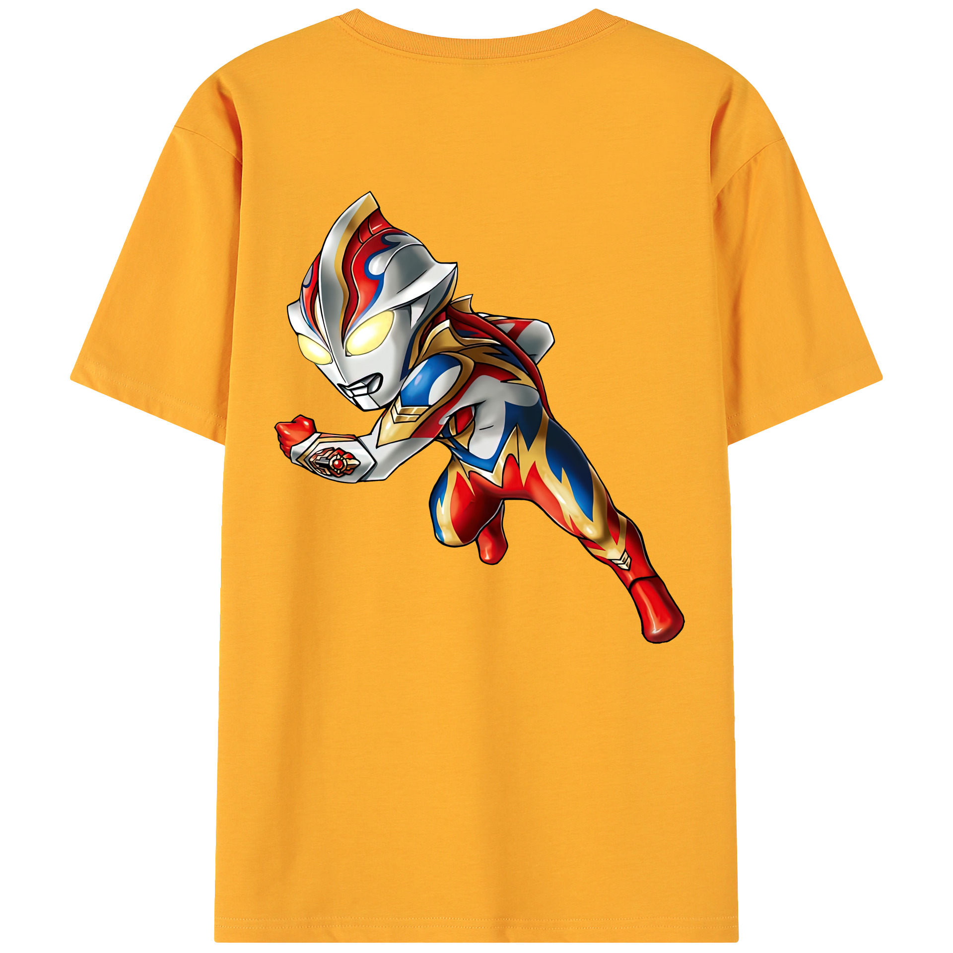 （画像用） ウルトラマン Ultraman 綿100％ メンズ半袖Tシャツ（バックプリント） 通気性