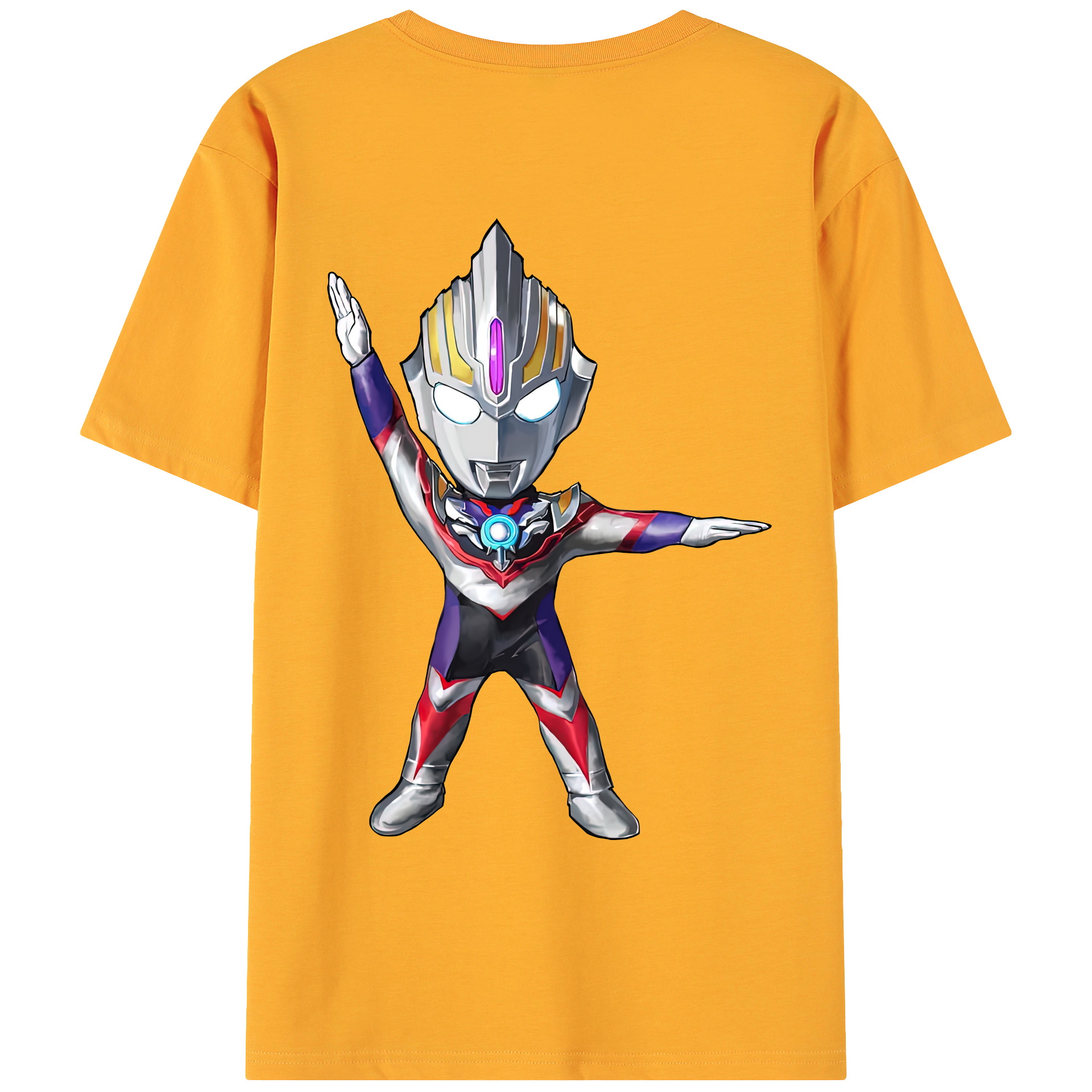 （画像用） ウルトラマン Ultraman 綿100％ メンズ半袖Tシャツ（バックプリント） 通気性