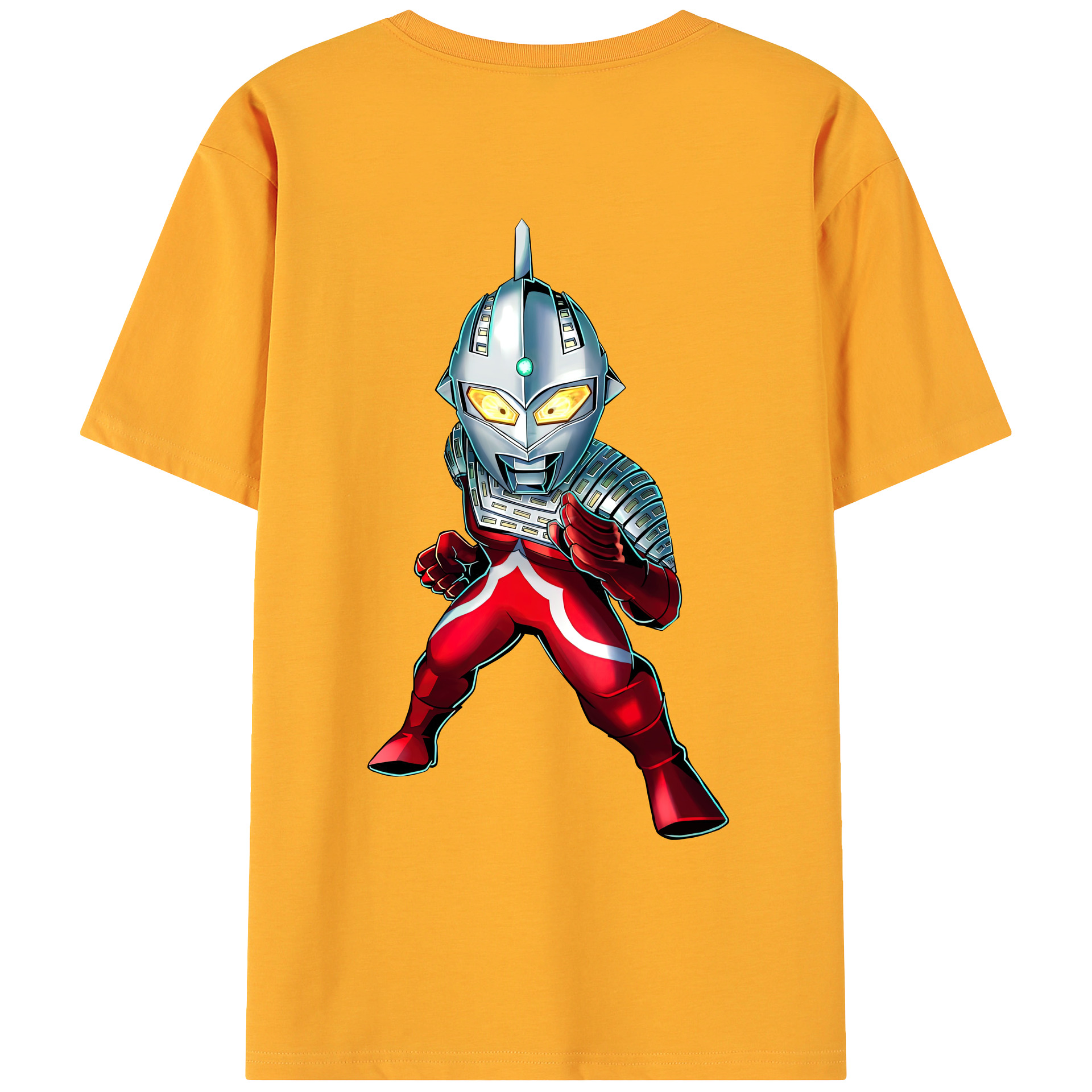 （画像用） ウルトラマン Ultraman 綿100％ メンズ半袖Tシャツ（バックプリント） 通気性