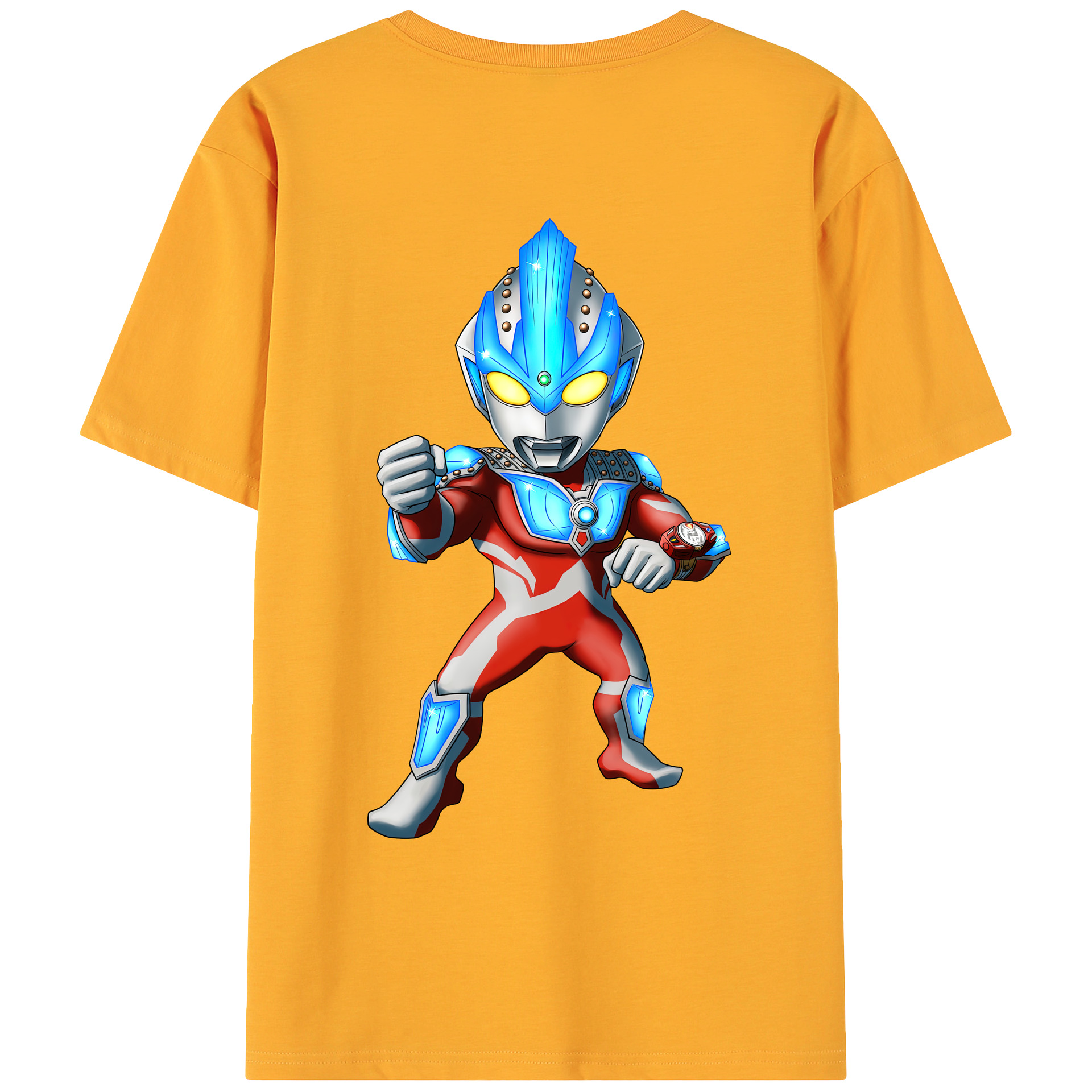 （画像用） ウルトラマン Ultraman 綿100％ メンズ半袖Tシャツ（バックプリント） 通気性