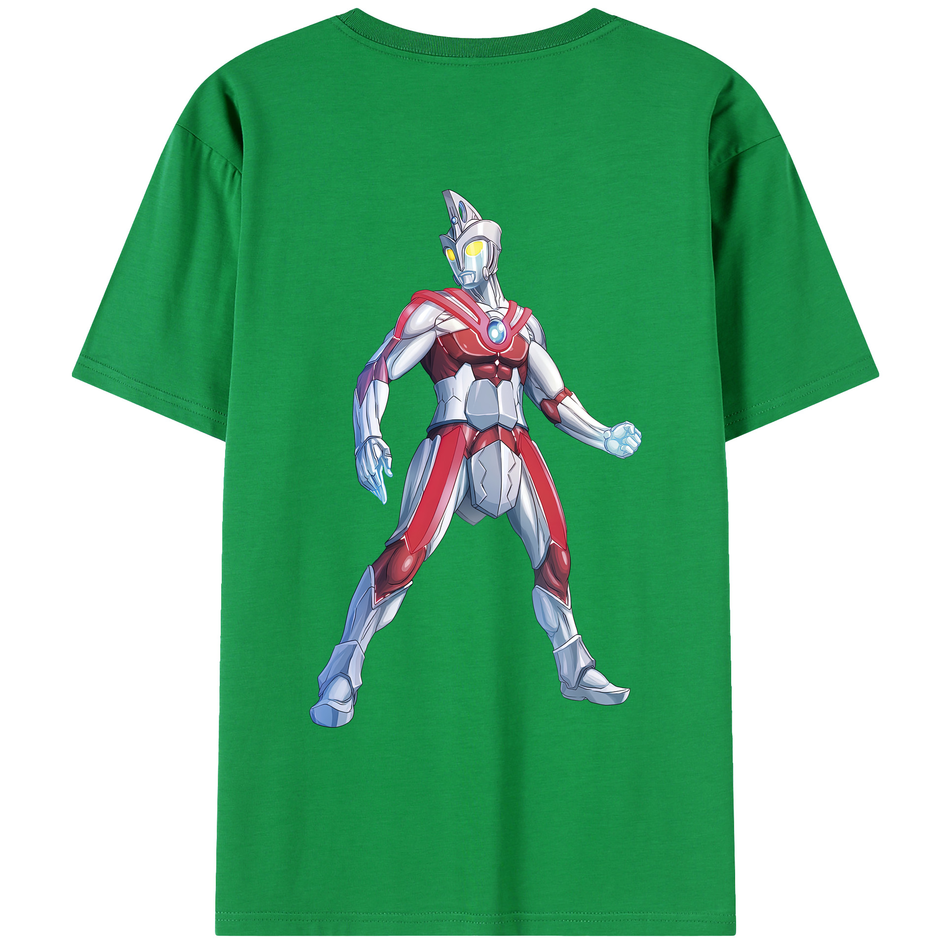 （画像用） ウルトラマン Ultraman 綿100％ メンズ半袖Tシャツ（バックプリント） 通気性