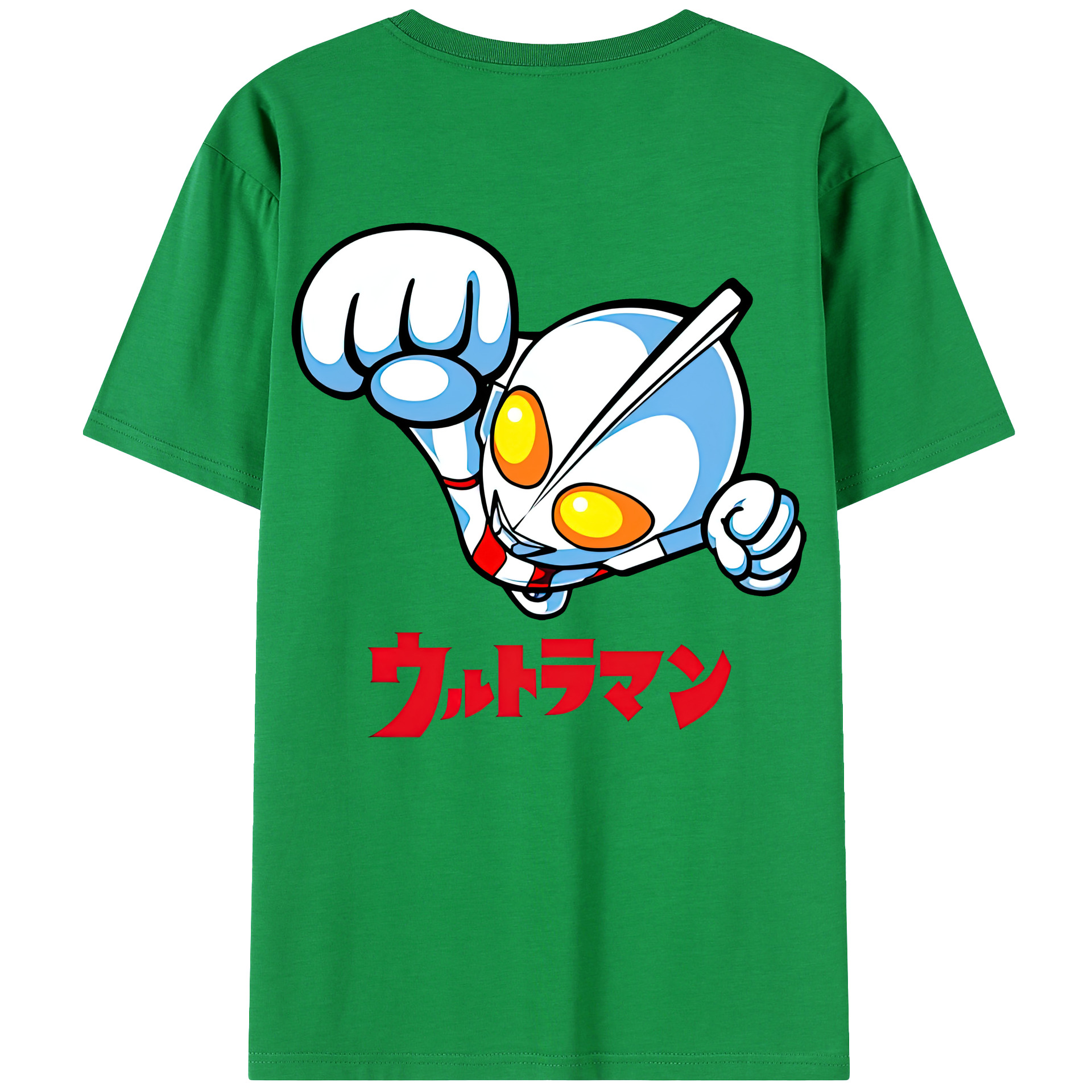 （画像用） ウルトラマン Ultraman 綿100％ メンズ半袖Tシャツ（バックプリント） 通気性