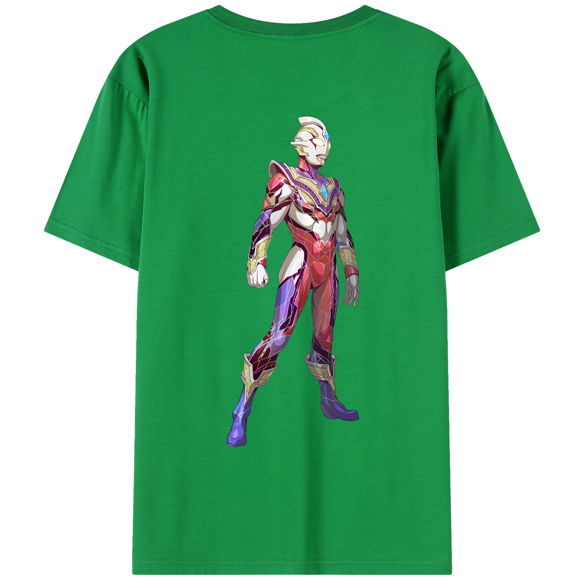 （画像用） ウルトラマン Ultraman 綿100％ メンズ半袖Tシャツ（バックプリント） 通気性