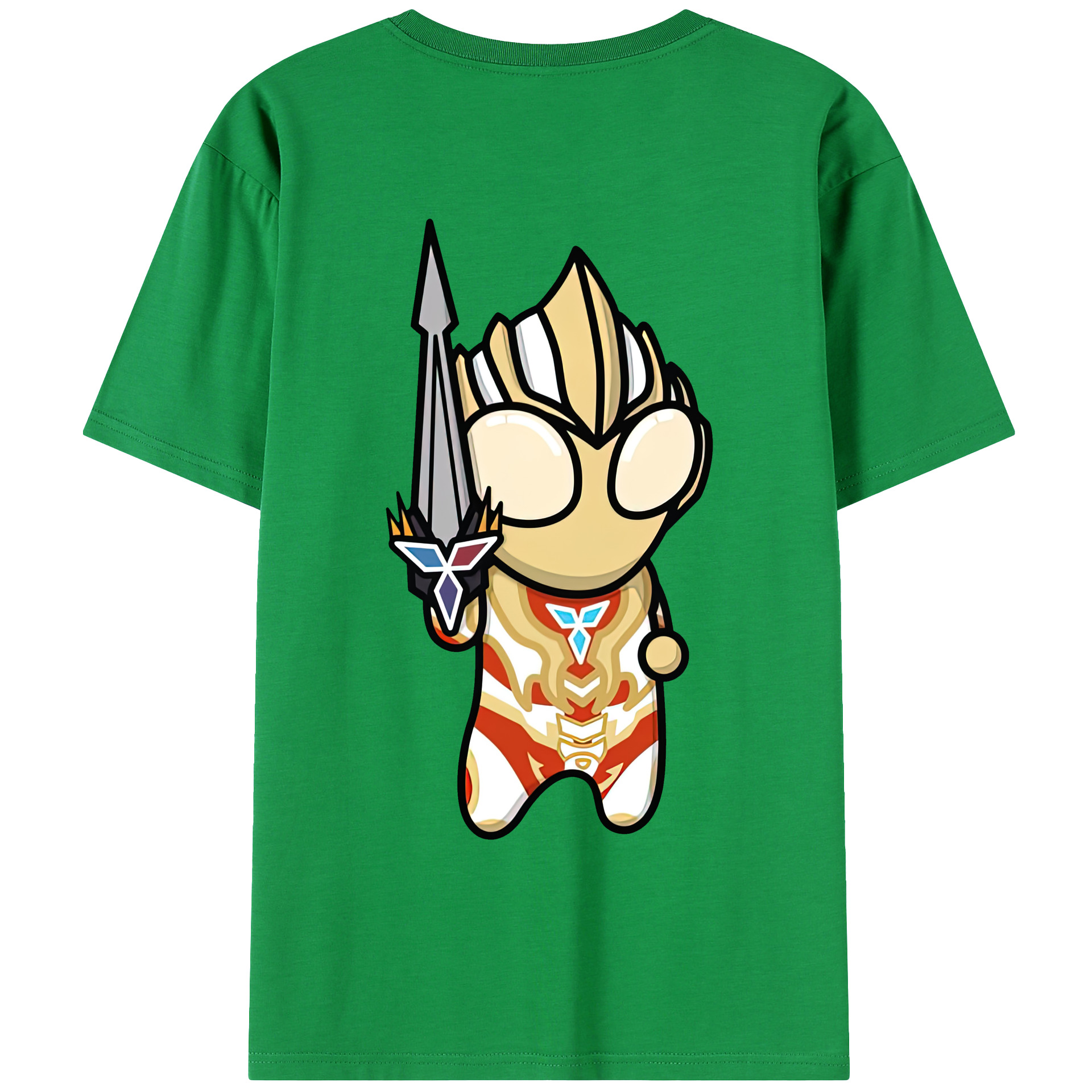 （画像用） ウルトラマン Ultraman 綿100％ メンズ半袖Tシャツ（バックプリント） 通気性