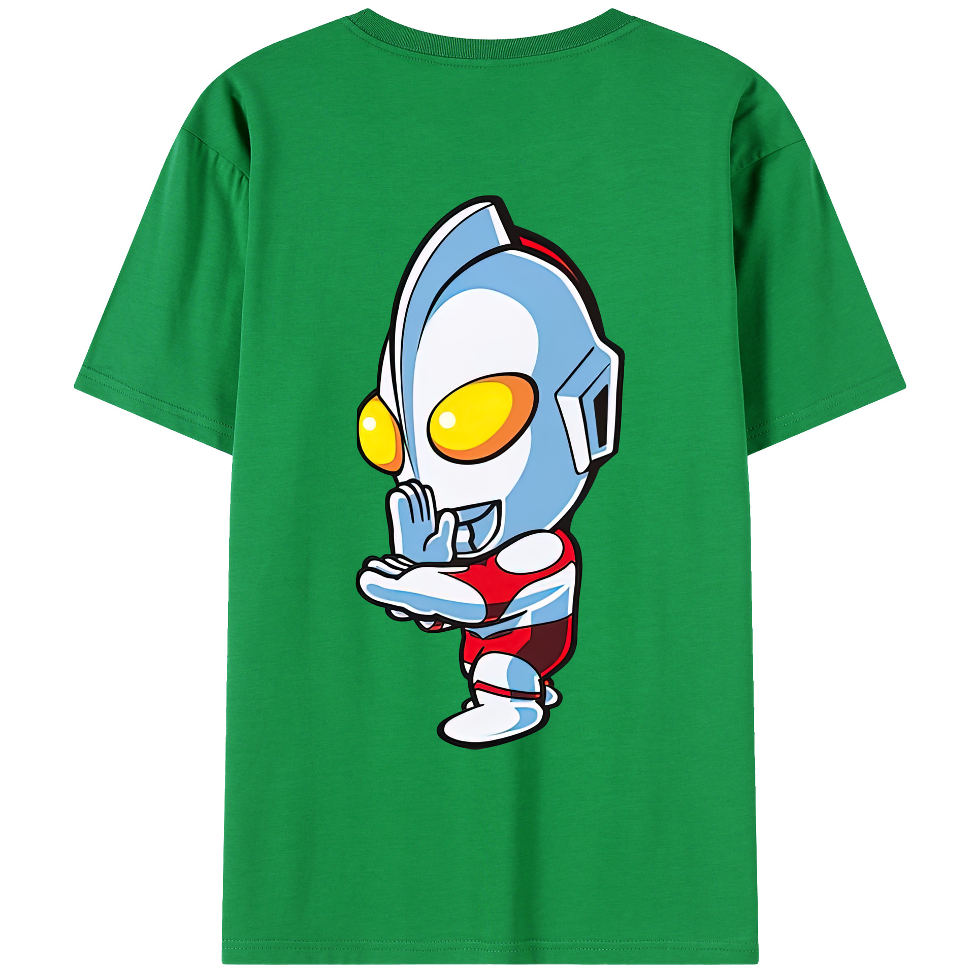 （画像用） ウルトラマン Ultraman 綿100％ メンズ半袖Tシャツ（バックプリント） 通気性