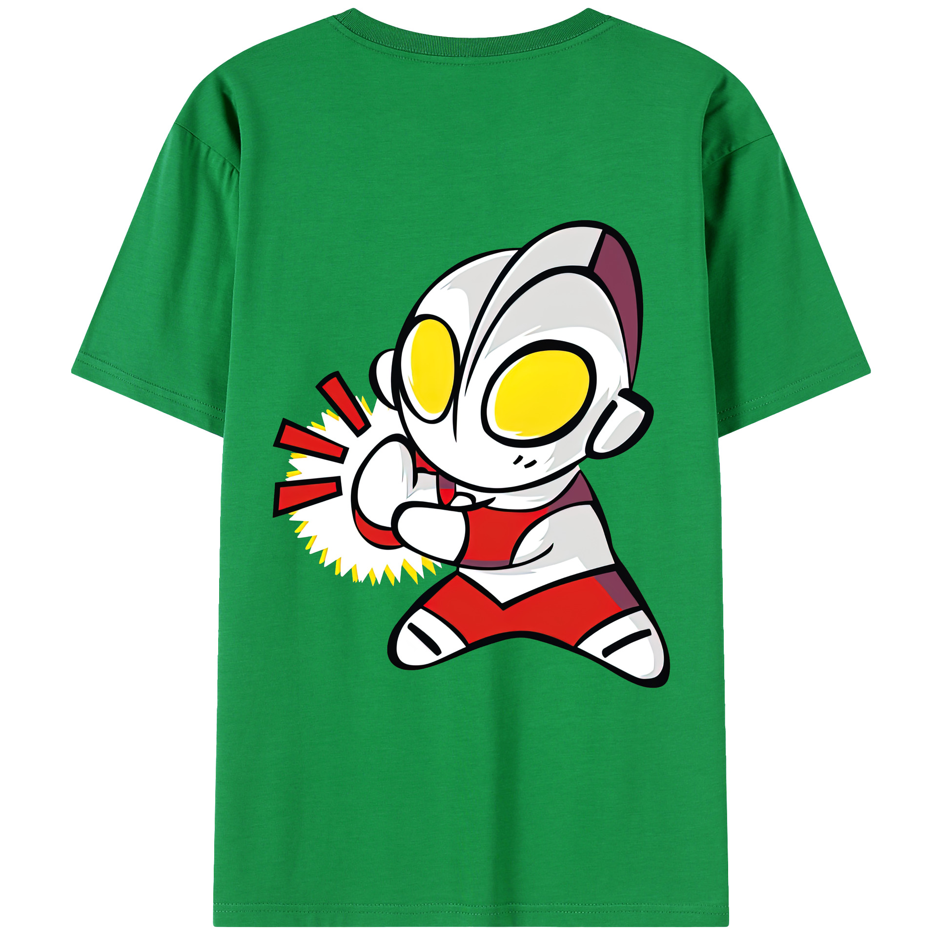 （画像用） ウルトラマン Ultraman 綿100％ メンズ半袖Tシャツ（バックプリント） 通気性