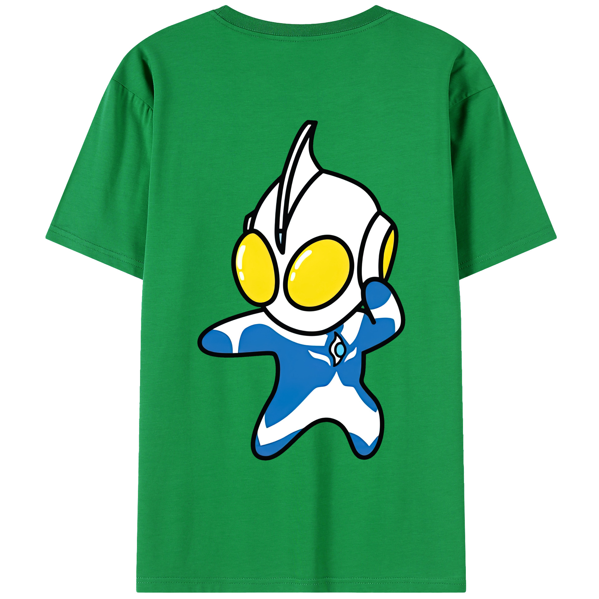 （画像用） ウルトラマン Ultraman 綿100％ メンズ半袖Tシャツ（バックプリント） 通気性