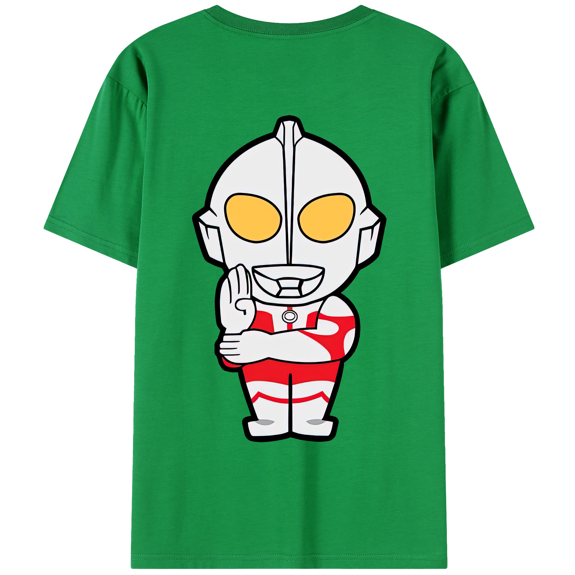 （画像用） ウルトラマン Ultraman 綿100％ メンズ半袖Tシャツ（バックプリント） 通気性