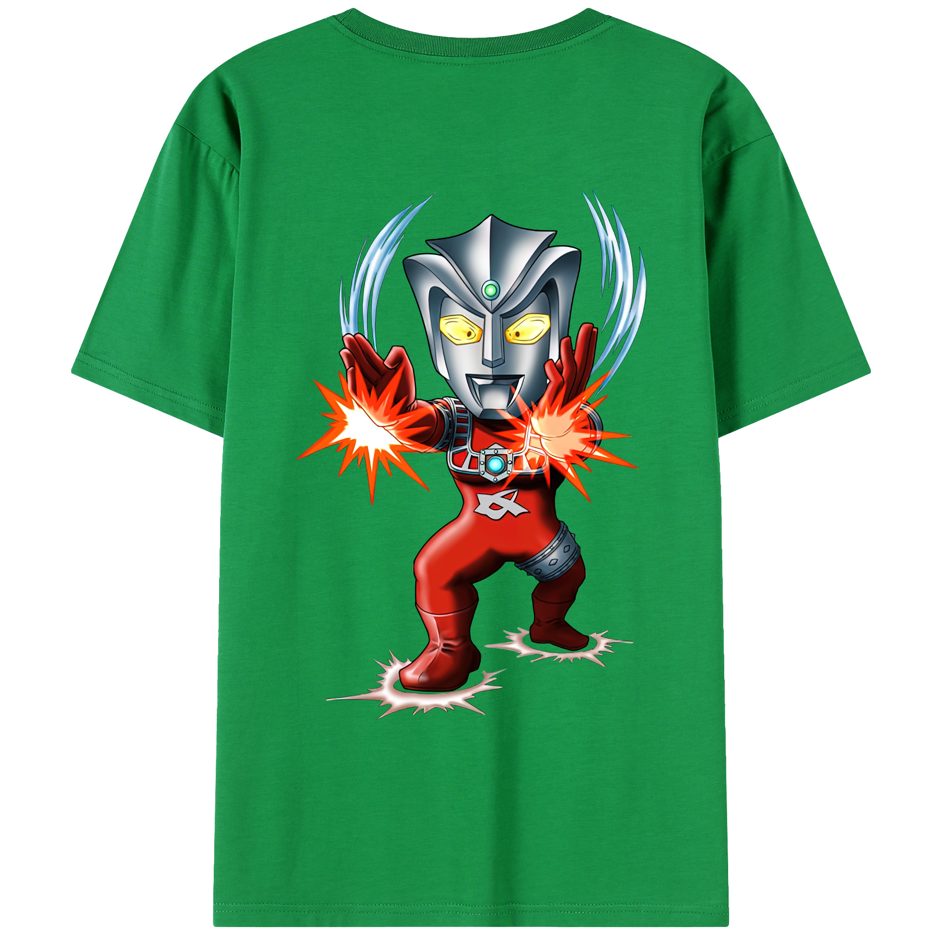 （画像用） ウルトラマン Ultraman 綿100％ メンズ半袖Tシャツ（バックプリント） 通気性