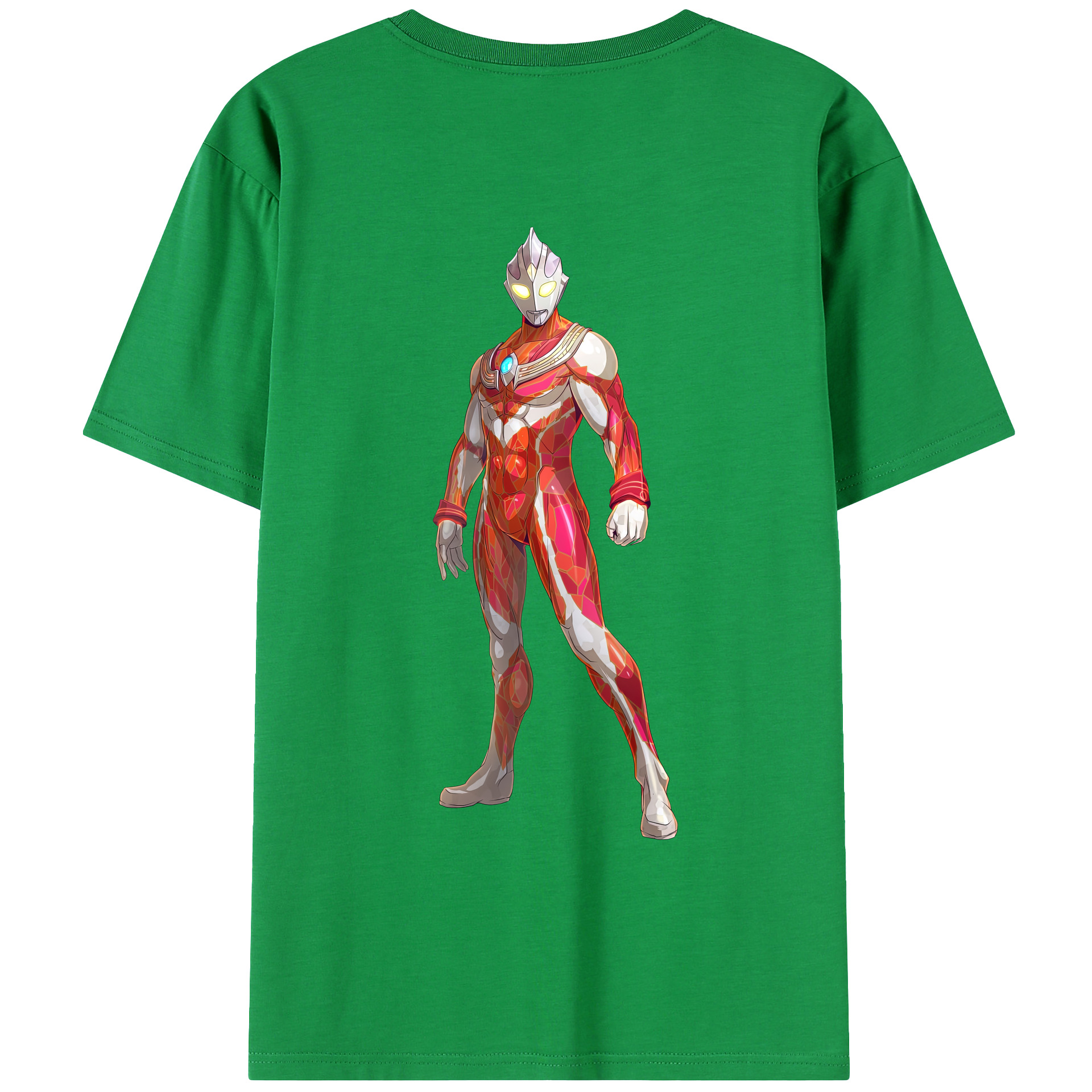 （画像用） ウルトラマン Ultraman 綿100％ メンズ半袖Tシャツ（バックプリント） 通気性